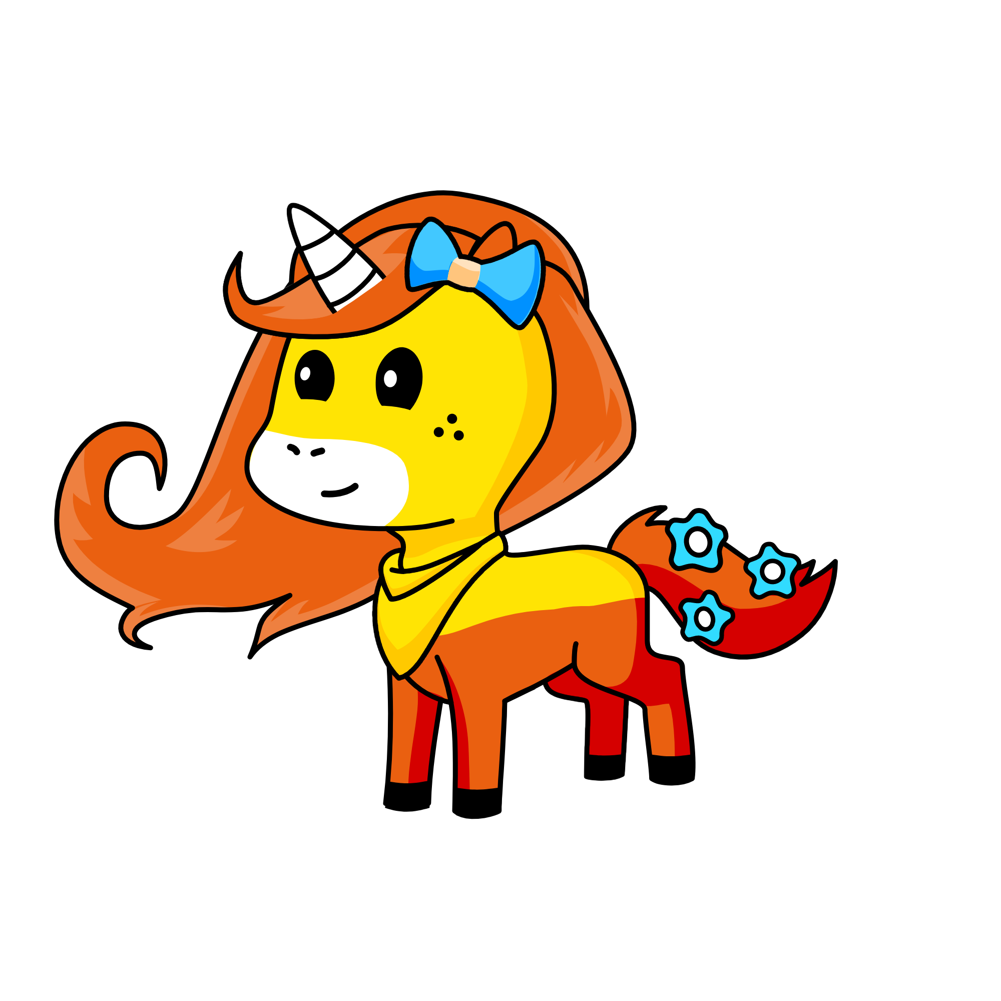 red, the unicorn