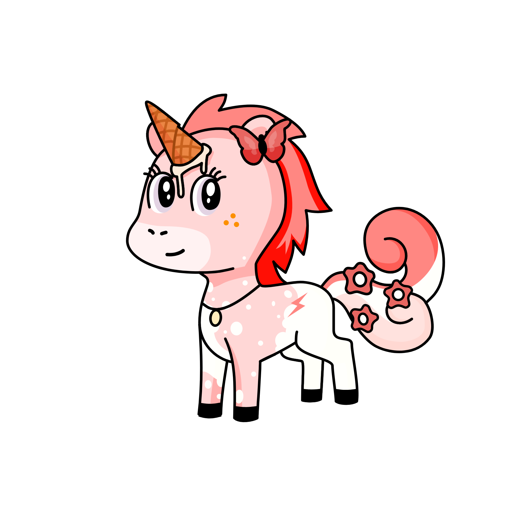 Strawberry, the unicorn