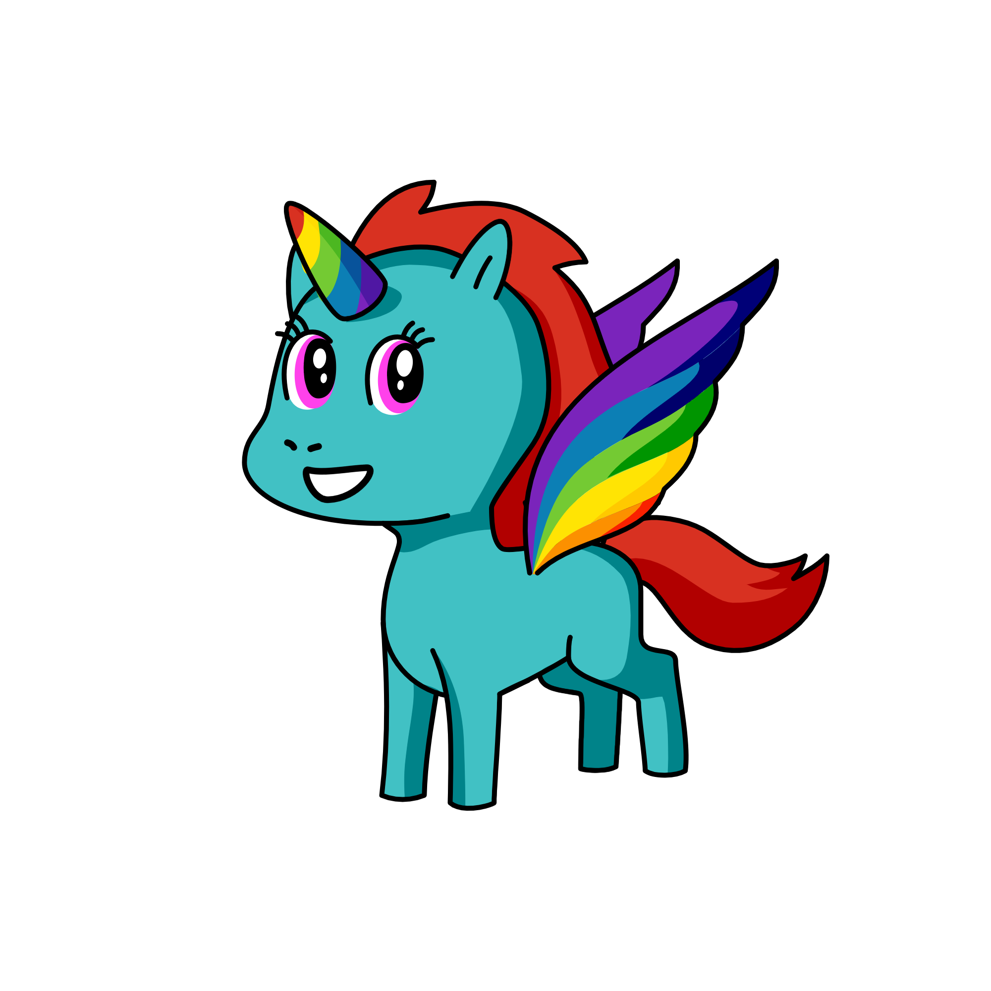 rainbow dash, the unicorn