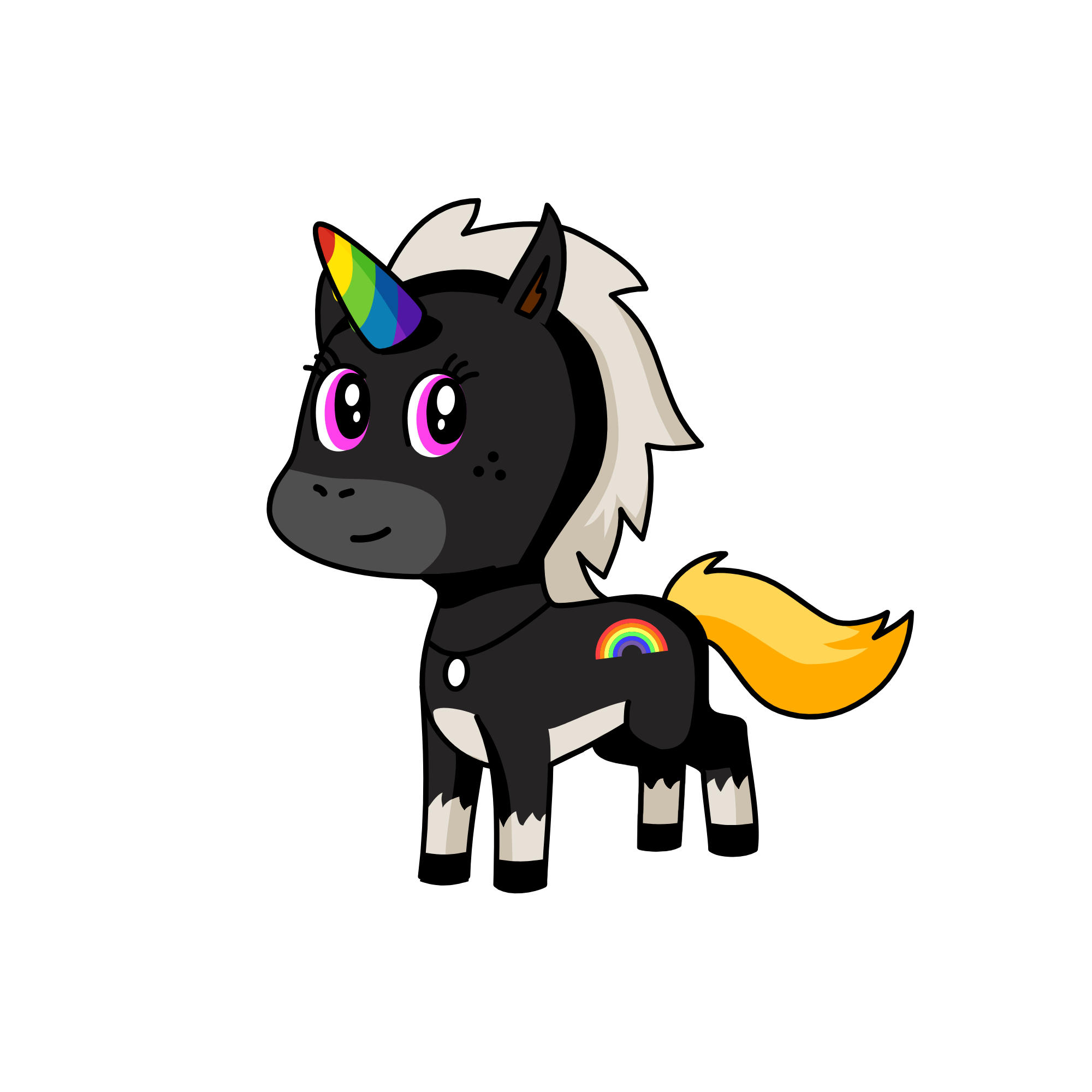 b, the unicorn