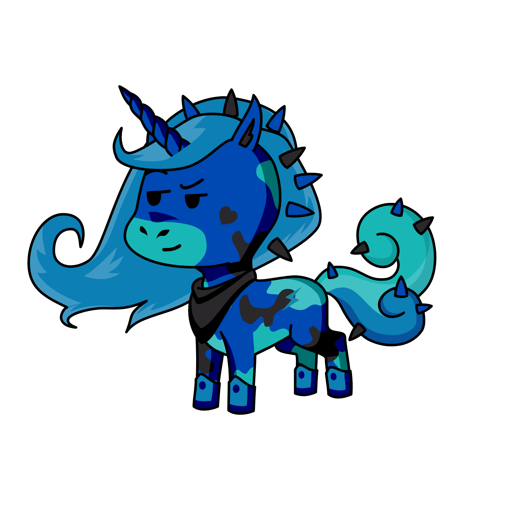 blue bug, the unicorn