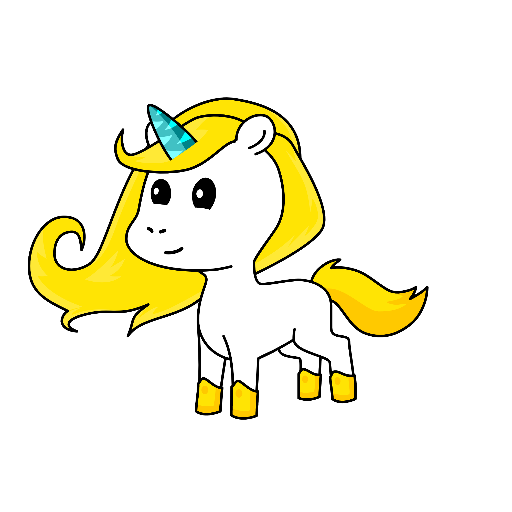 golden, the unicorn
