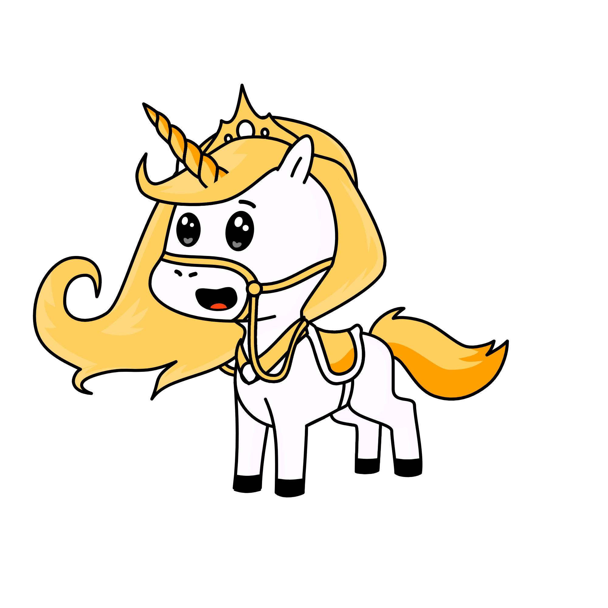 Goldy, the unicorn