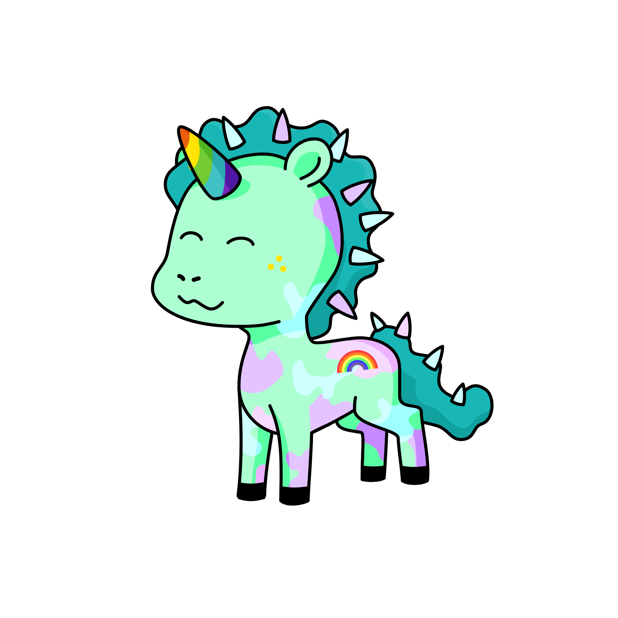 Pickle the dinosore , the unicorn
