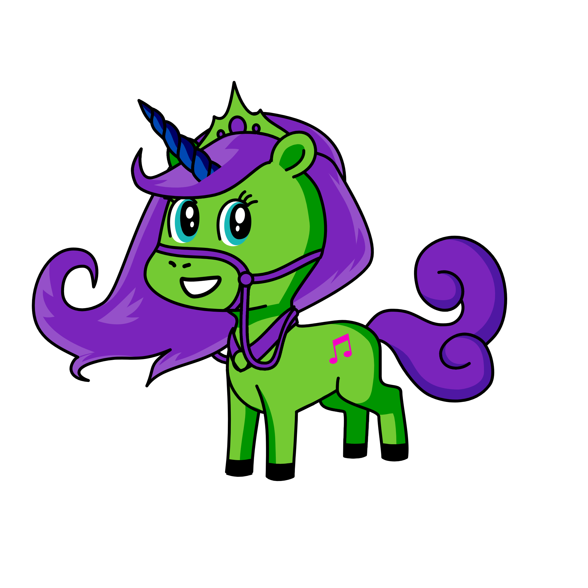 recreation of gamora, the unicorn