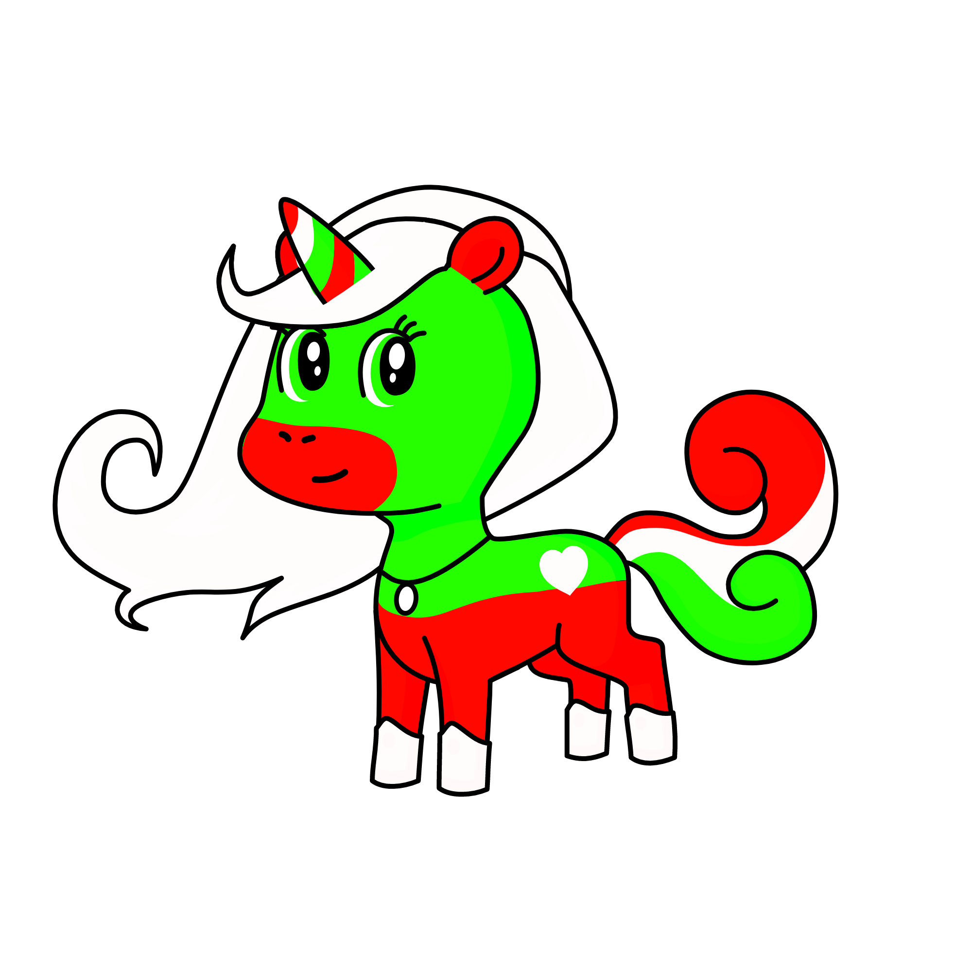 Christmas, the unicorn