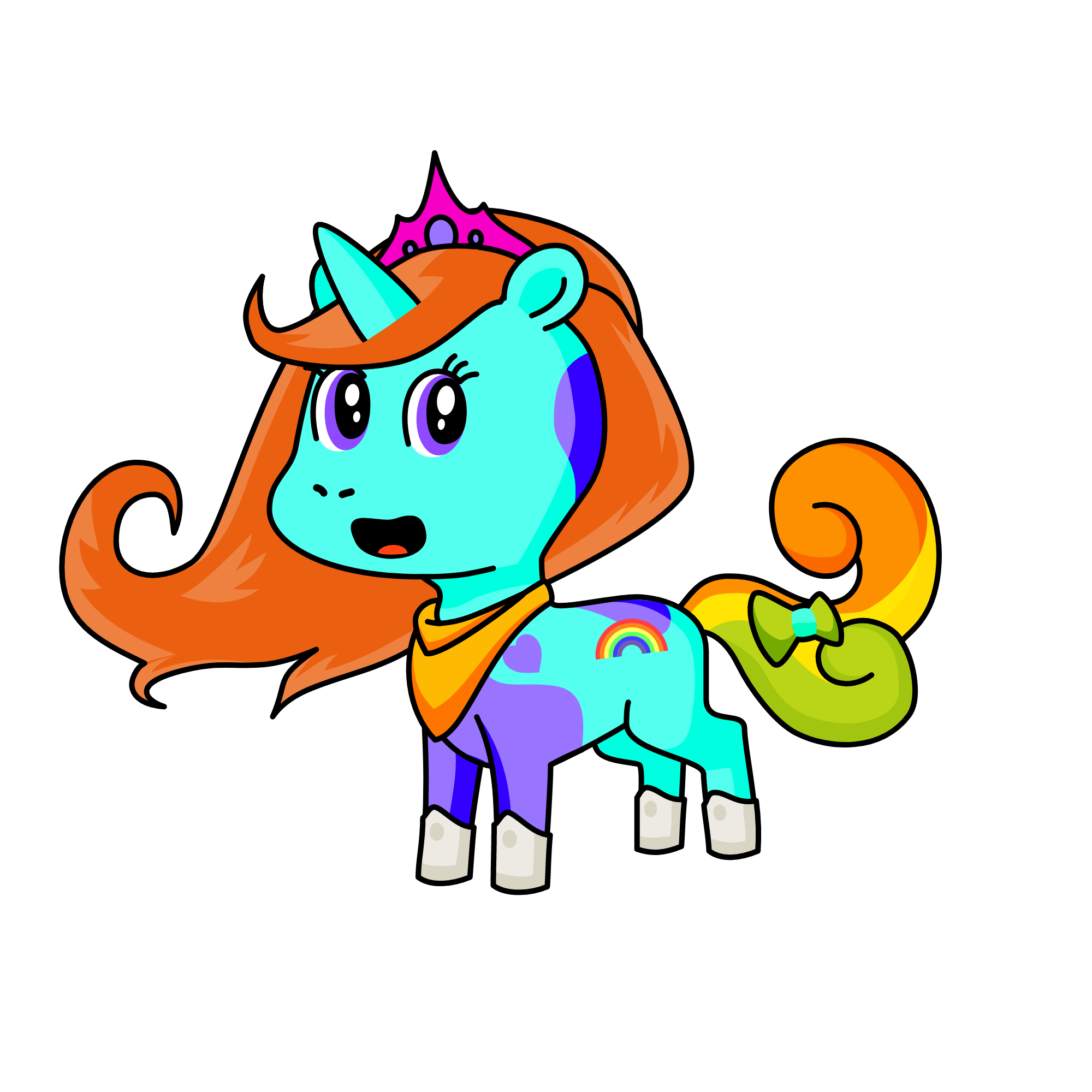 rainbow dash, the unicorn