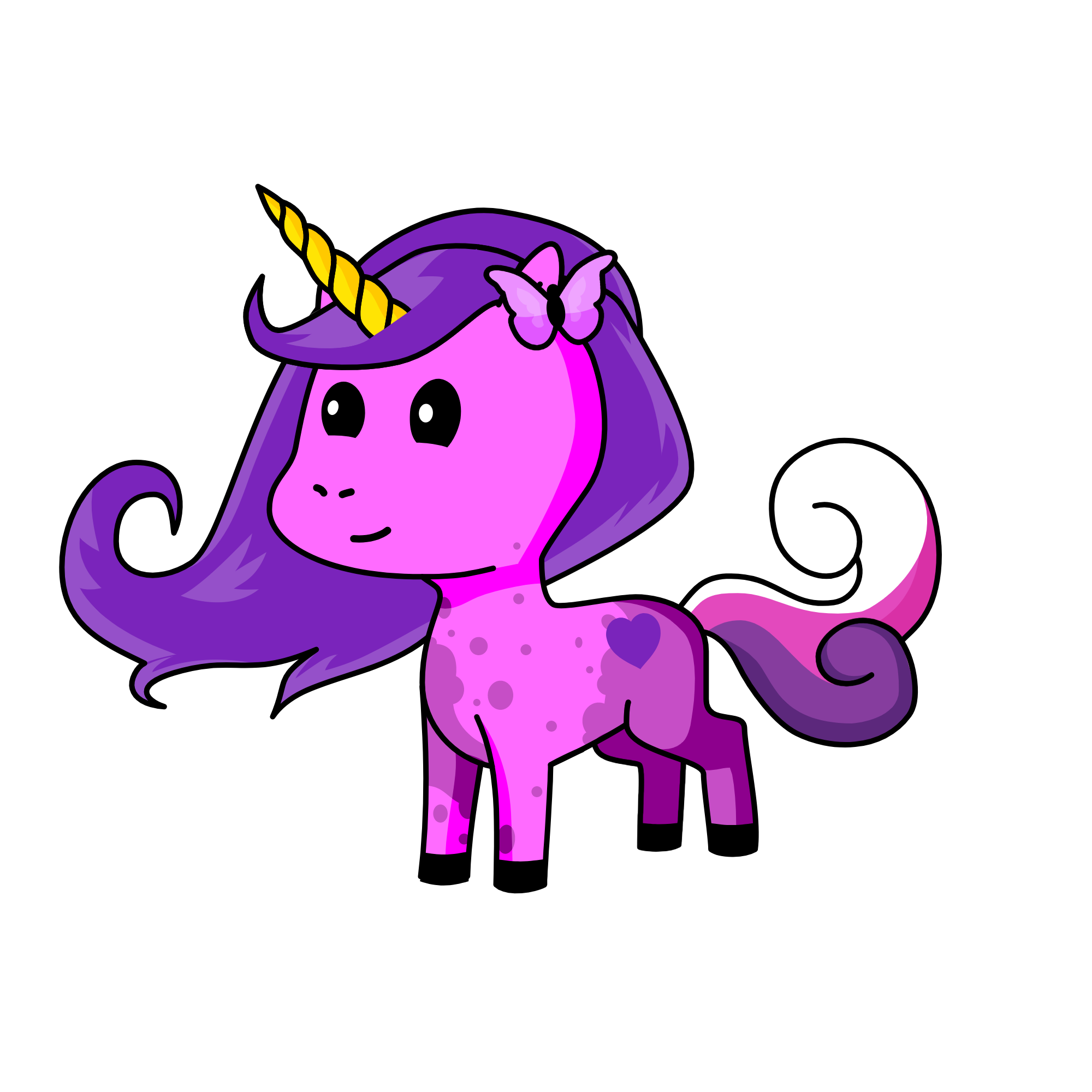 #purple and pink, the unicorn