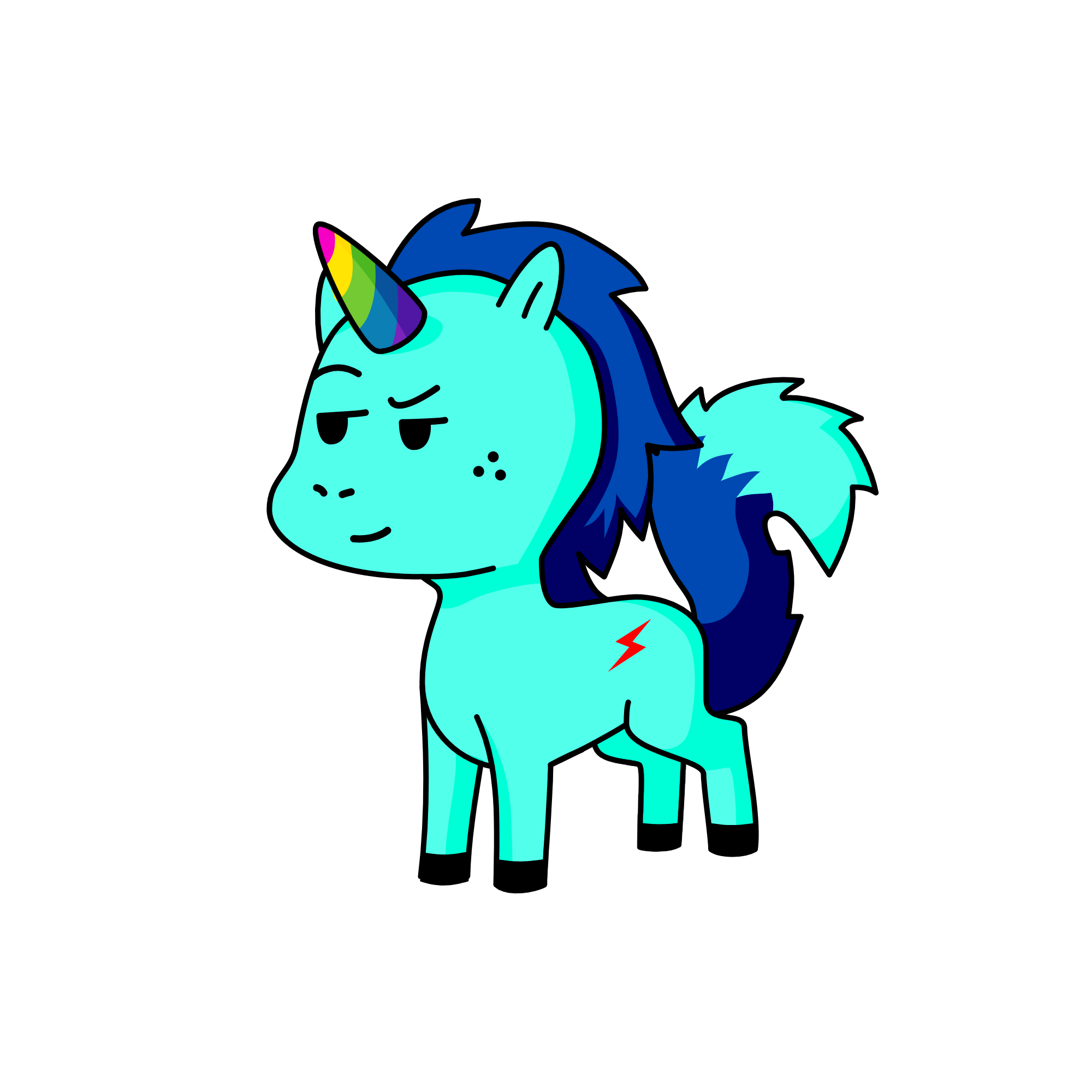 rainbow dash, the unicorn