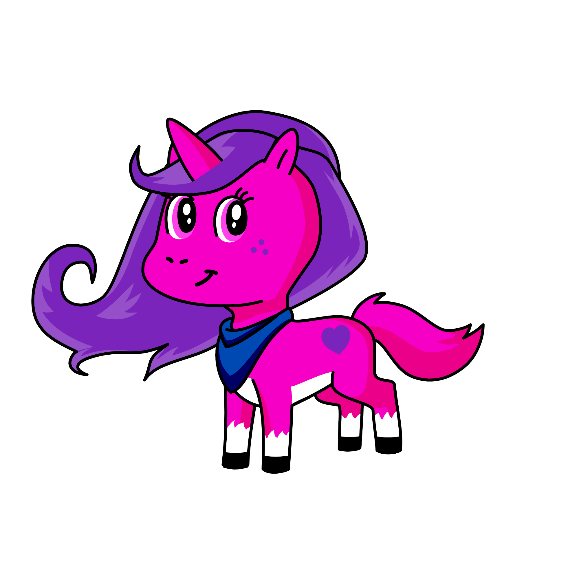 🦄Pink and purple unicorn🦄, the unicorn