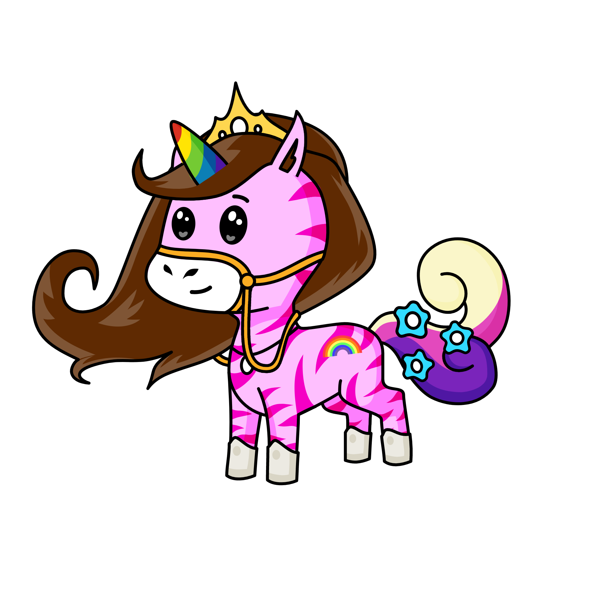 Queen blue berry spice head, the unicorn