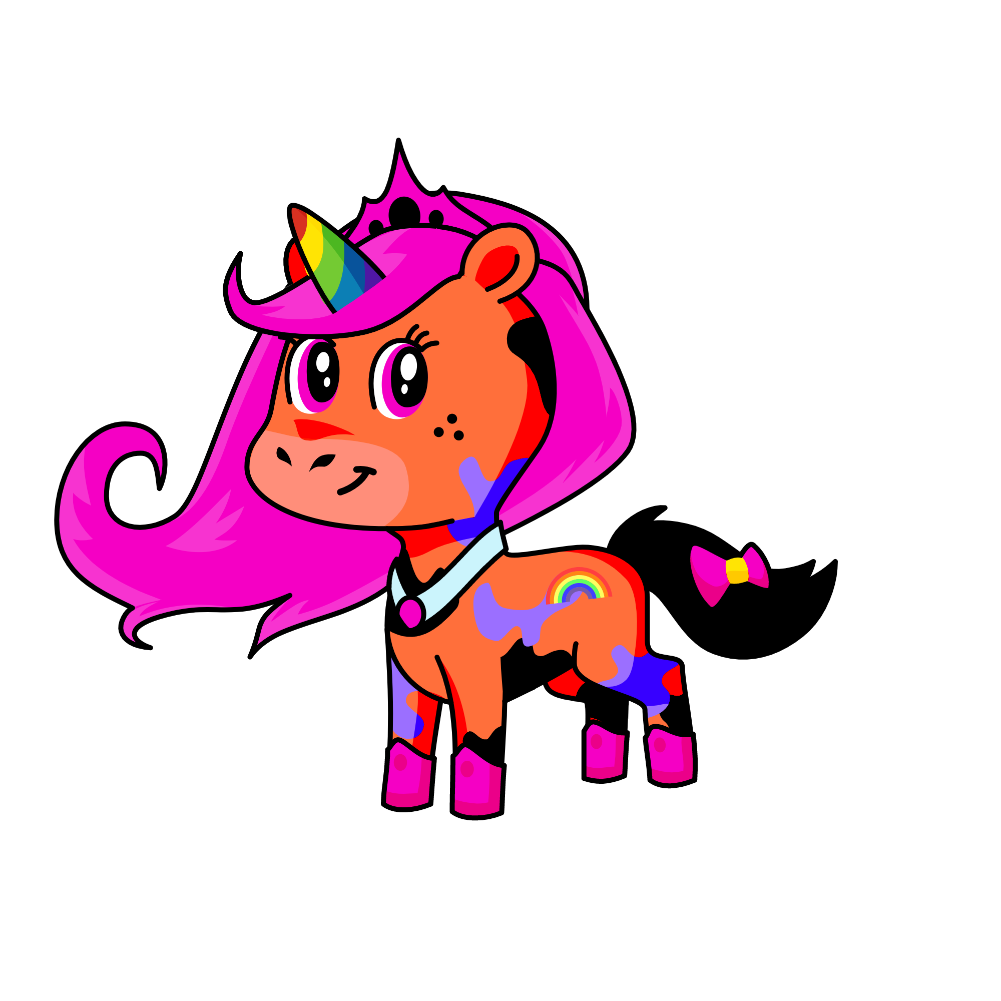 black pink, the unicorn