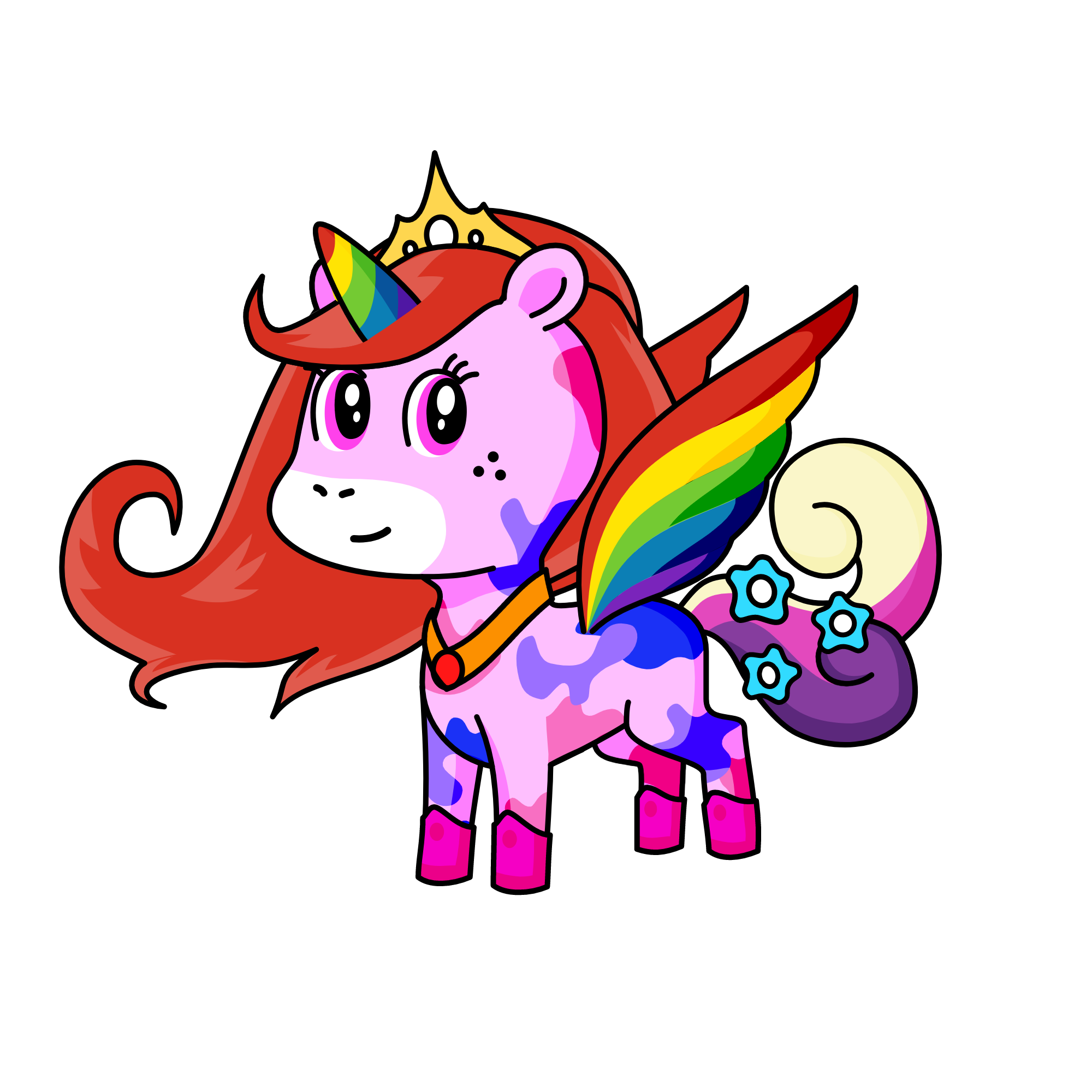 Princess rainbow, the unicorn