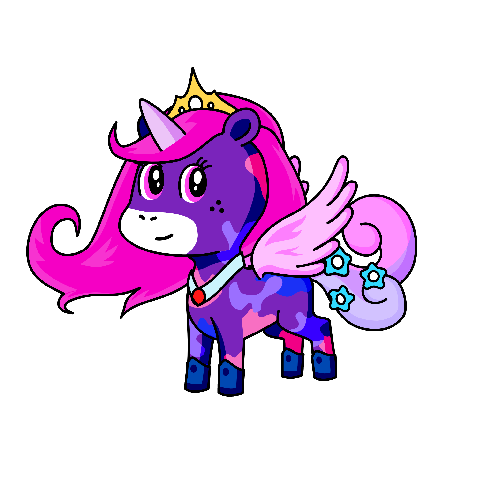 queen pink, the unicorn