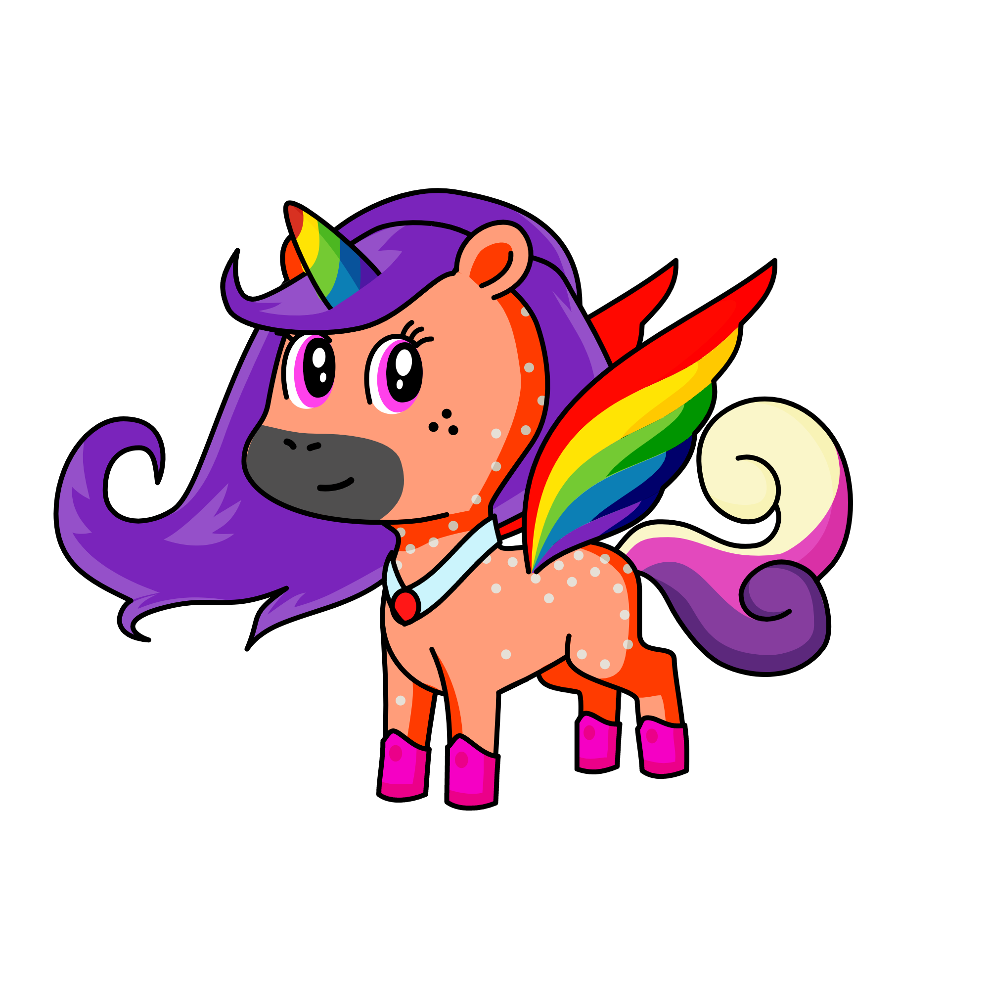 queen rainbow power, the unicorn