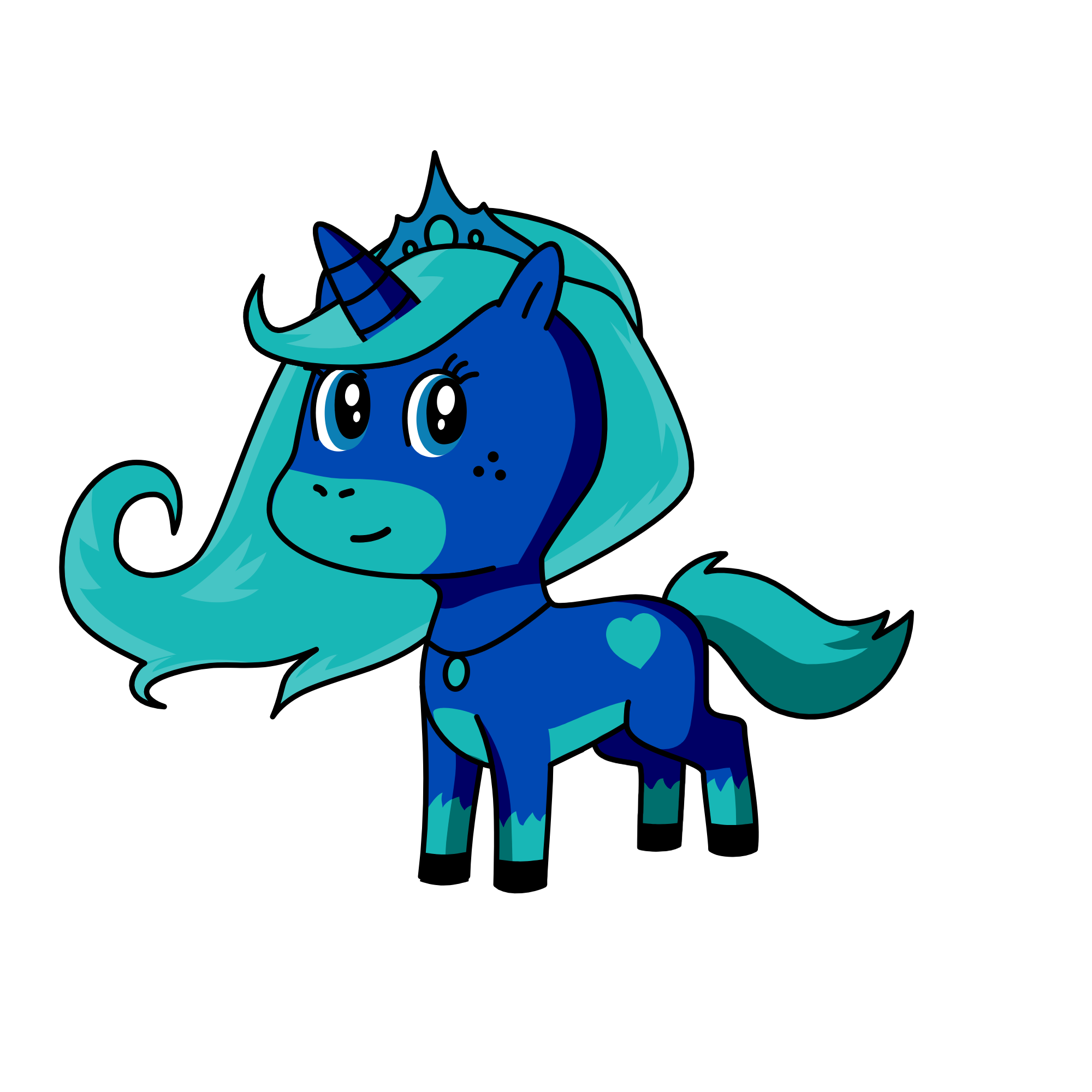 KAVII BLUE, the unicorn
