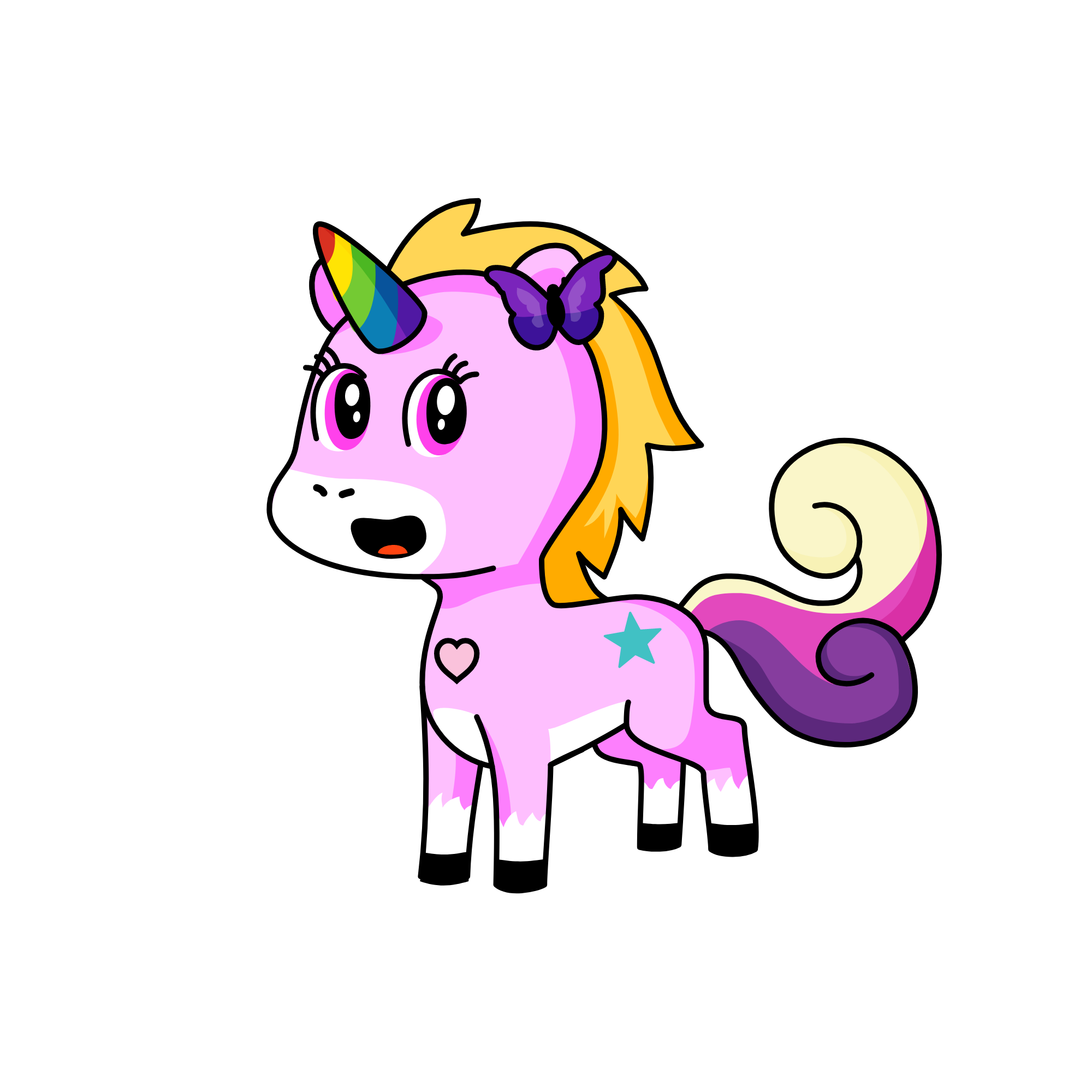 Rainbow!, the unicorn