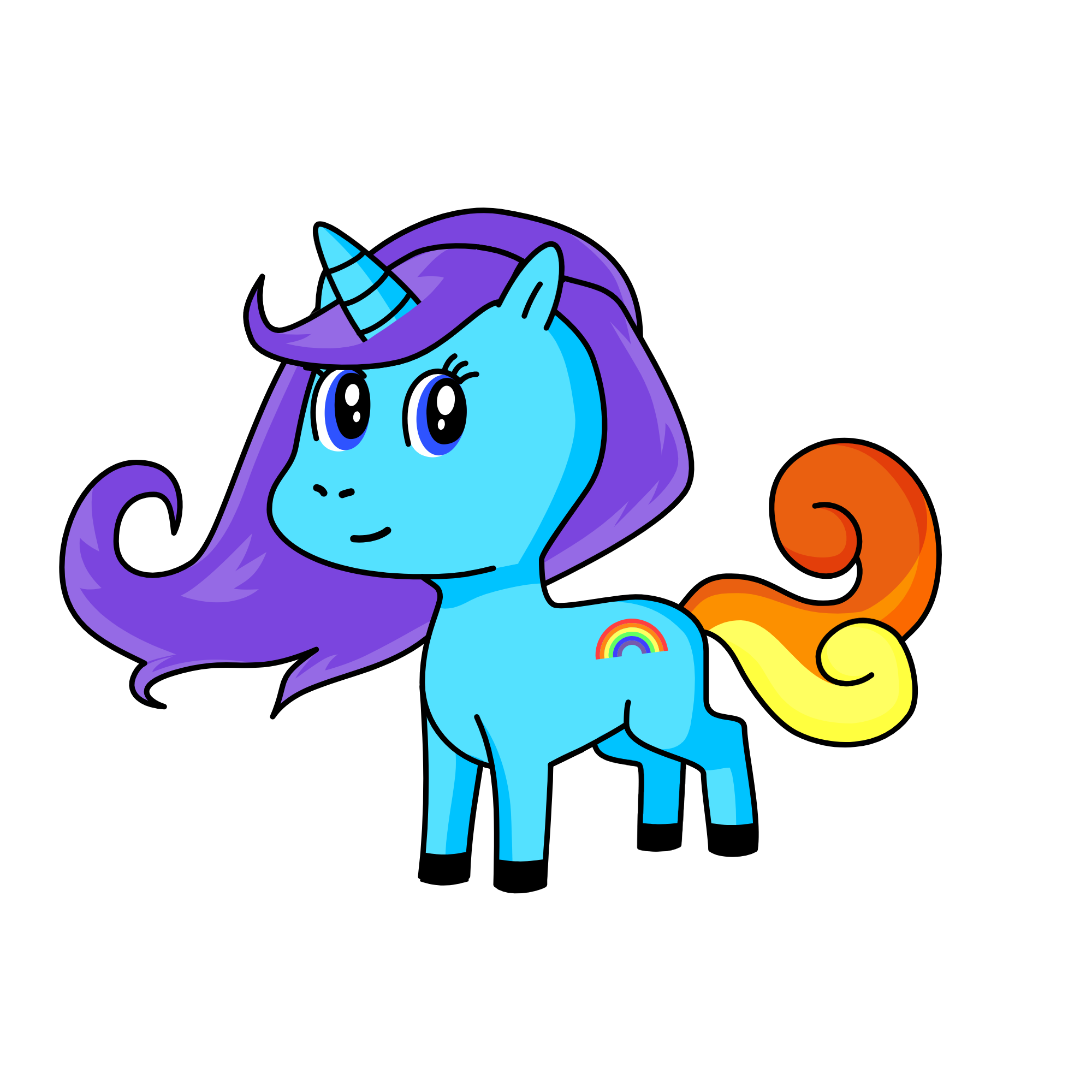 Rainbow Dash, the unicorn