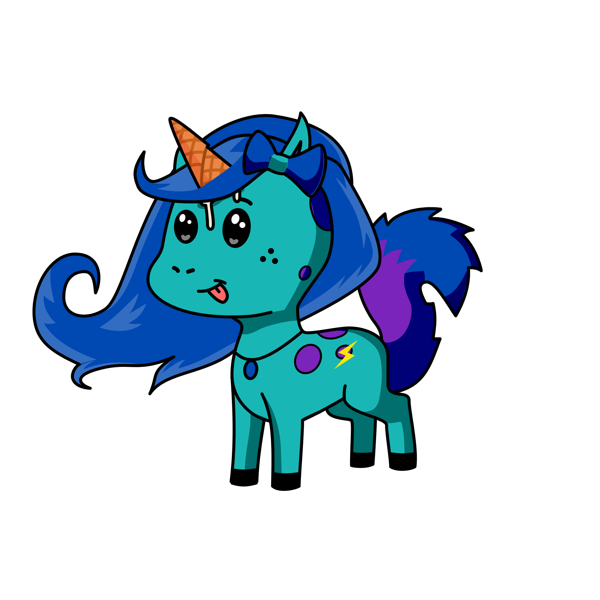 Snow queen, the unicorn