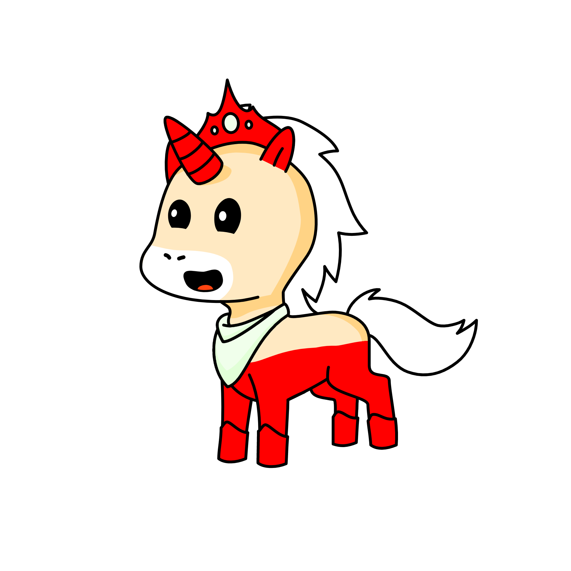 Santa, the unicorn