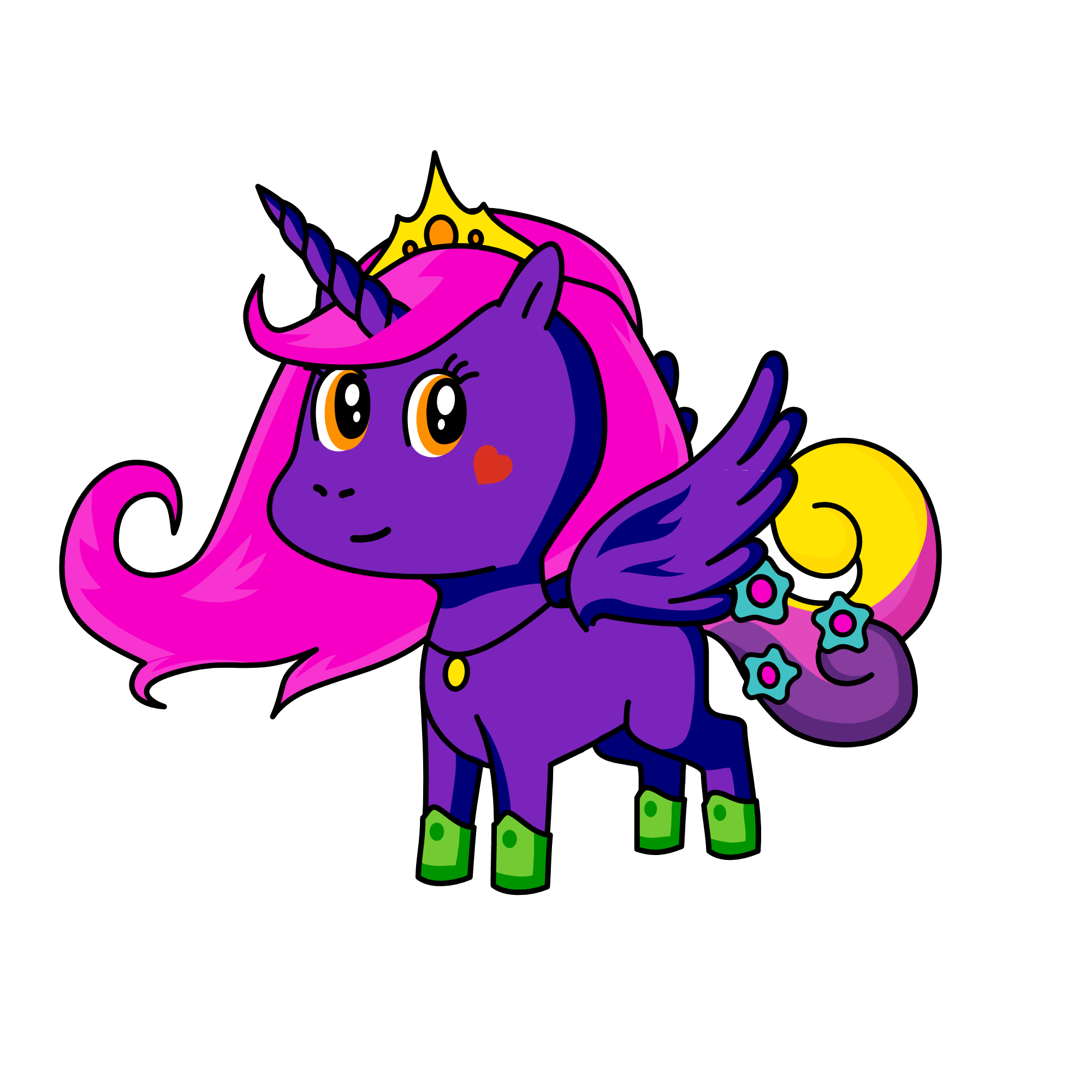 Queen of Generosity, the unicorn