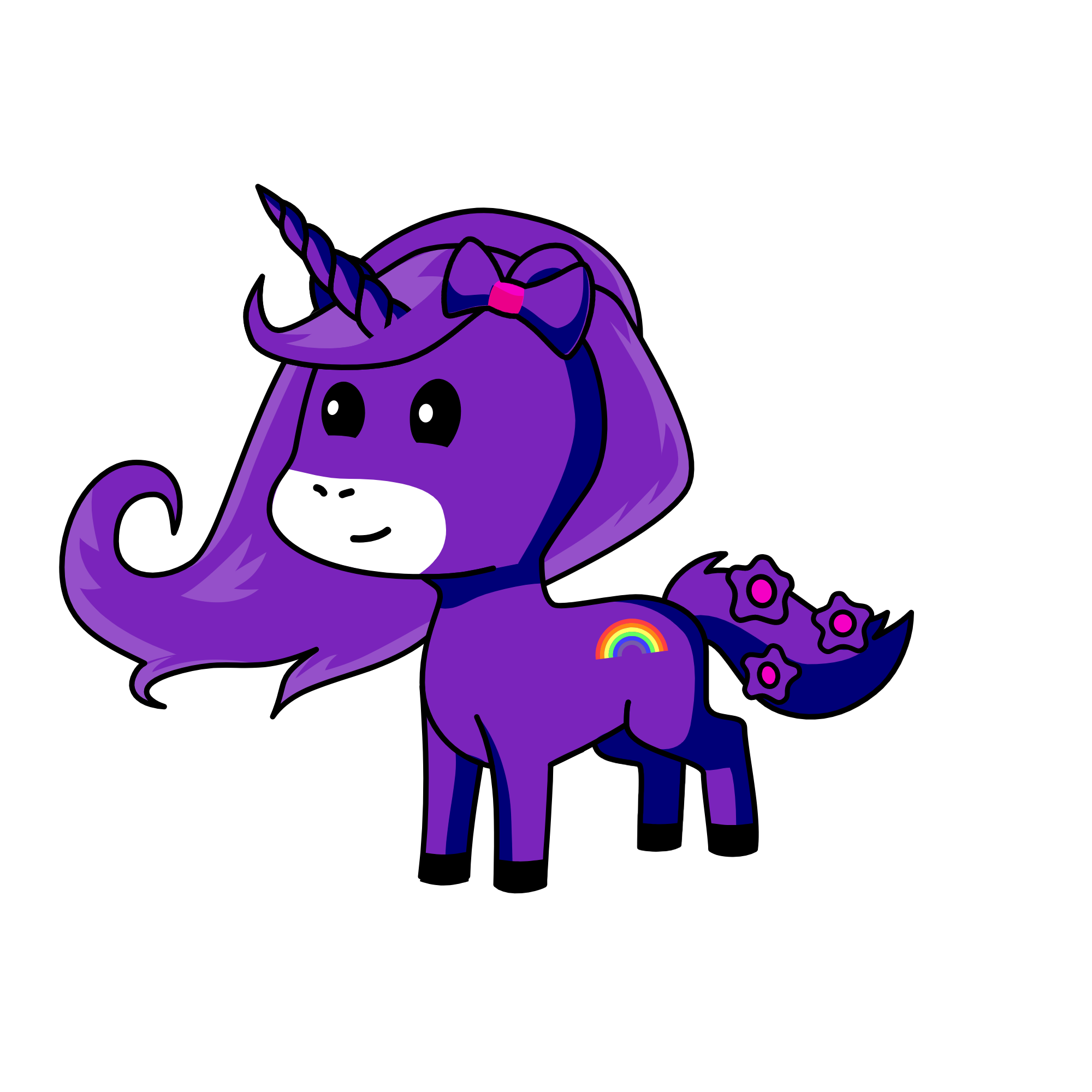 purple , the unicorn