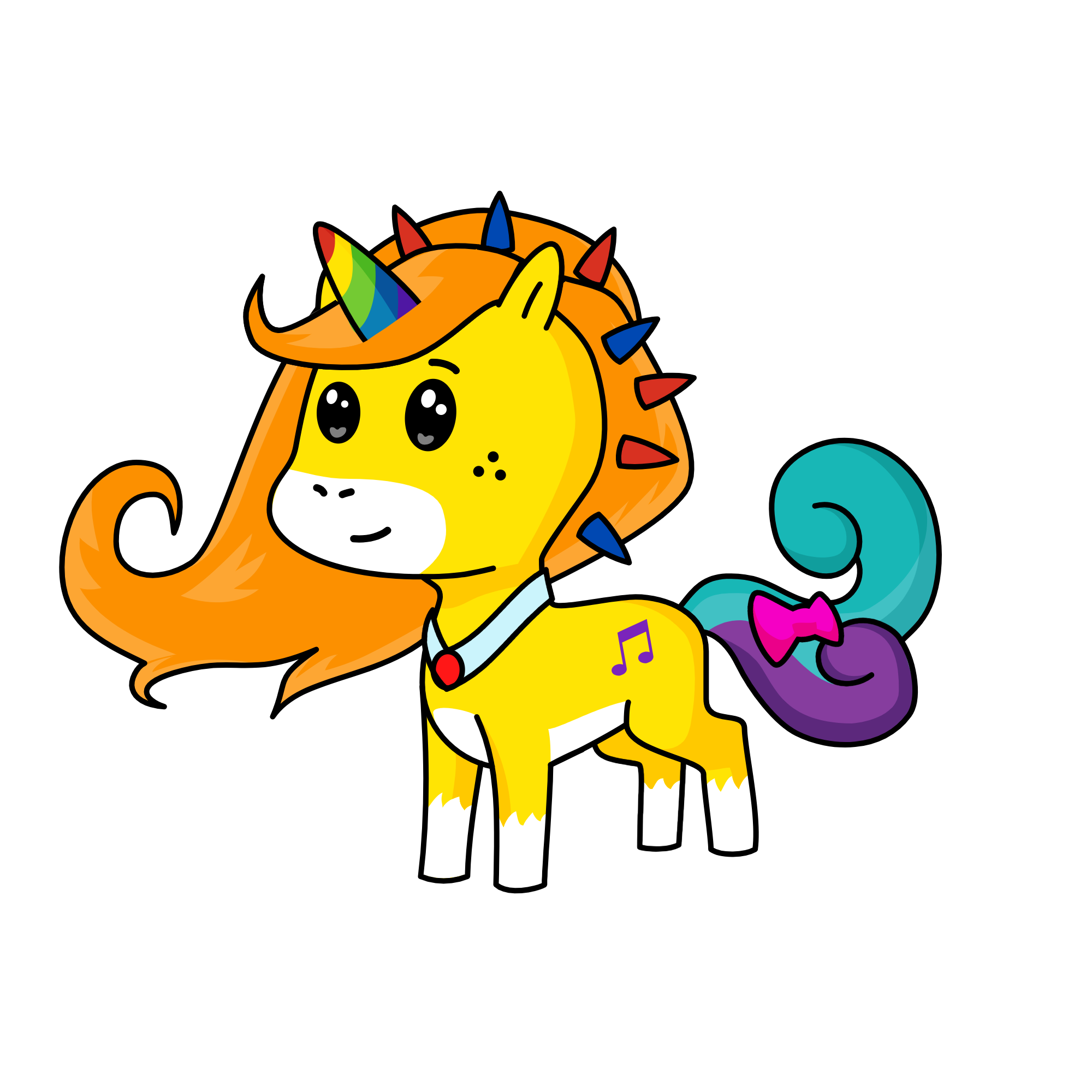 The queen of unicorn, the unicorn