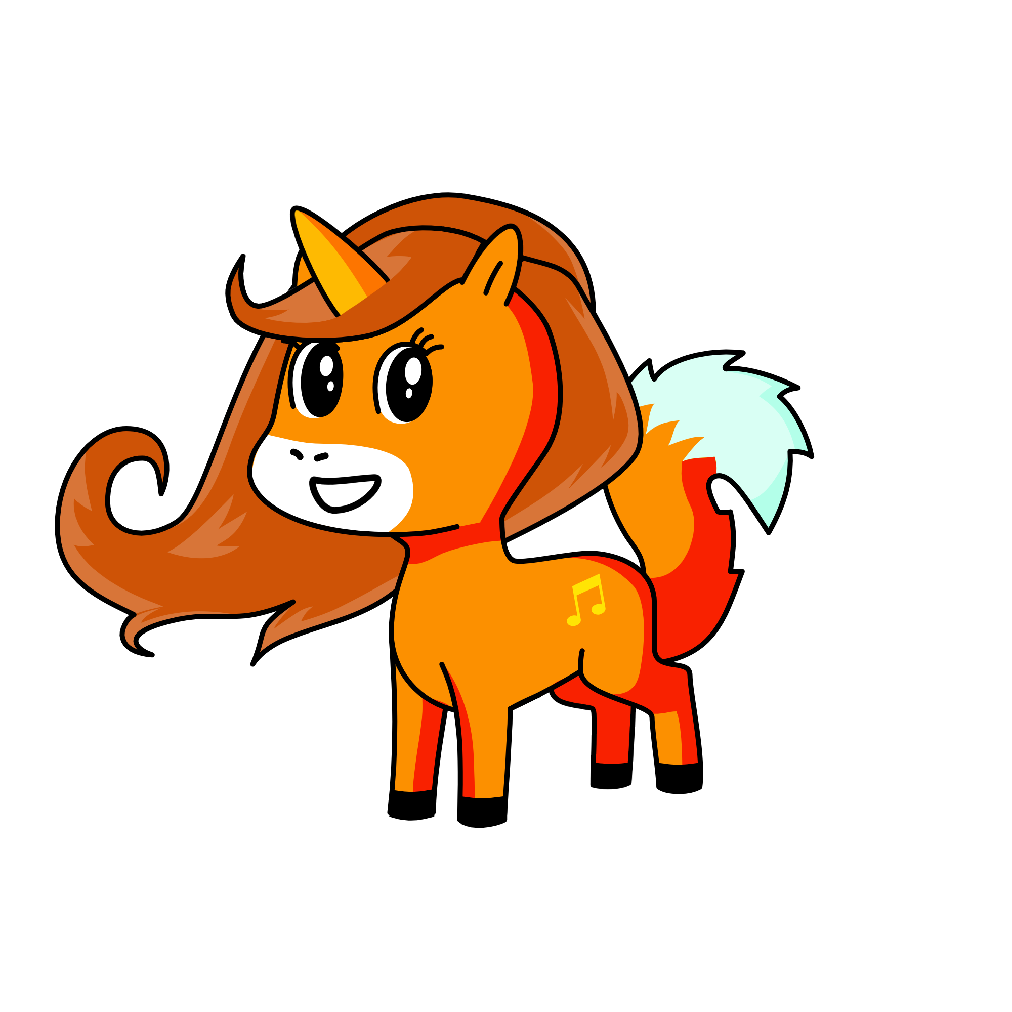 Rena rouge, the unicorn