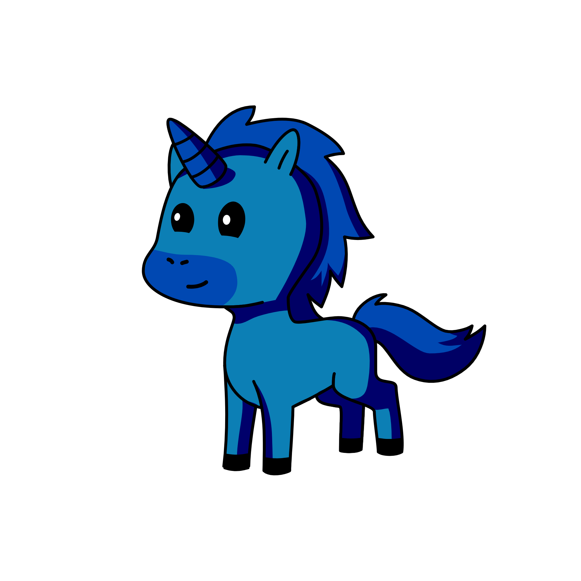 Blu, the unicorn