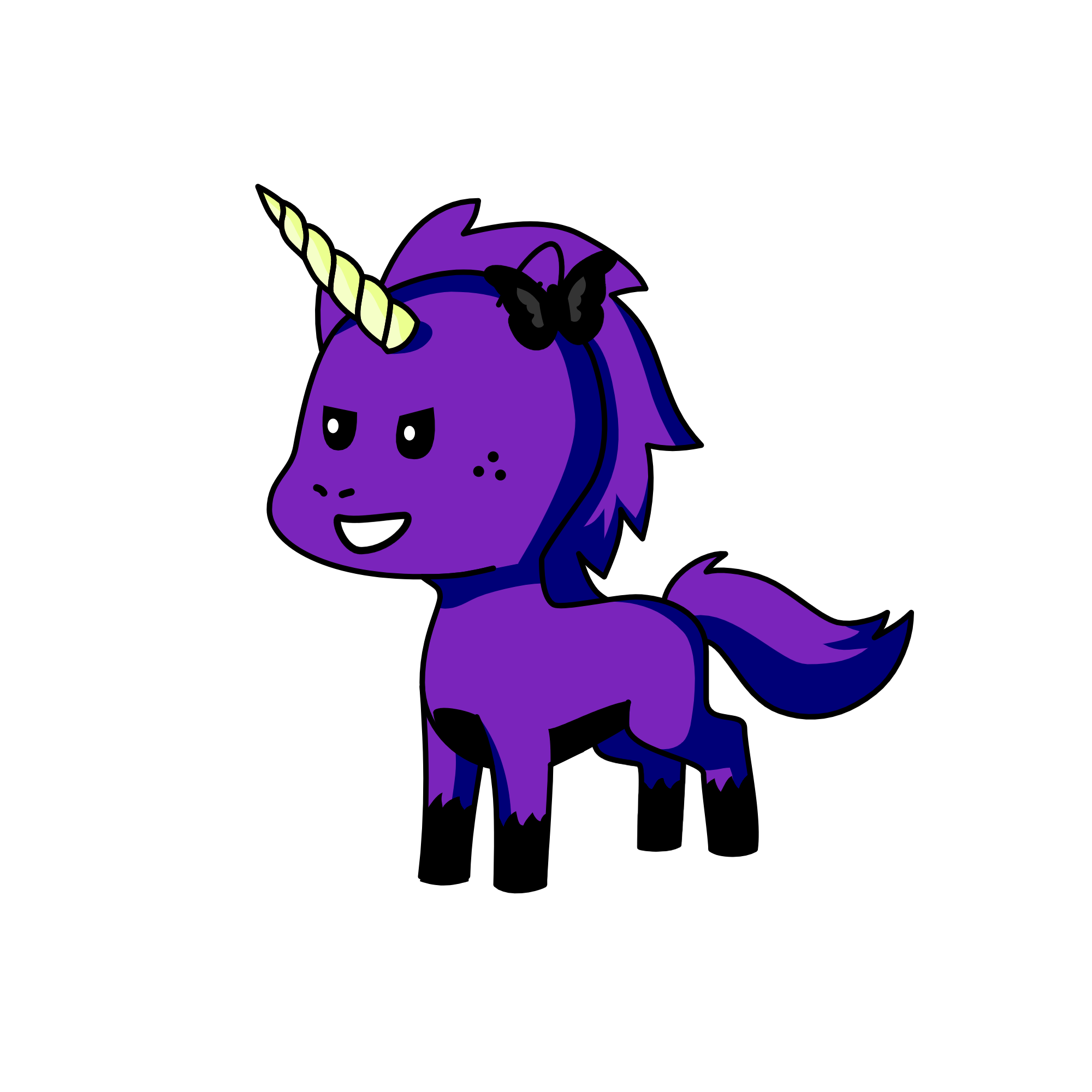 Hawk moth, the unicorn