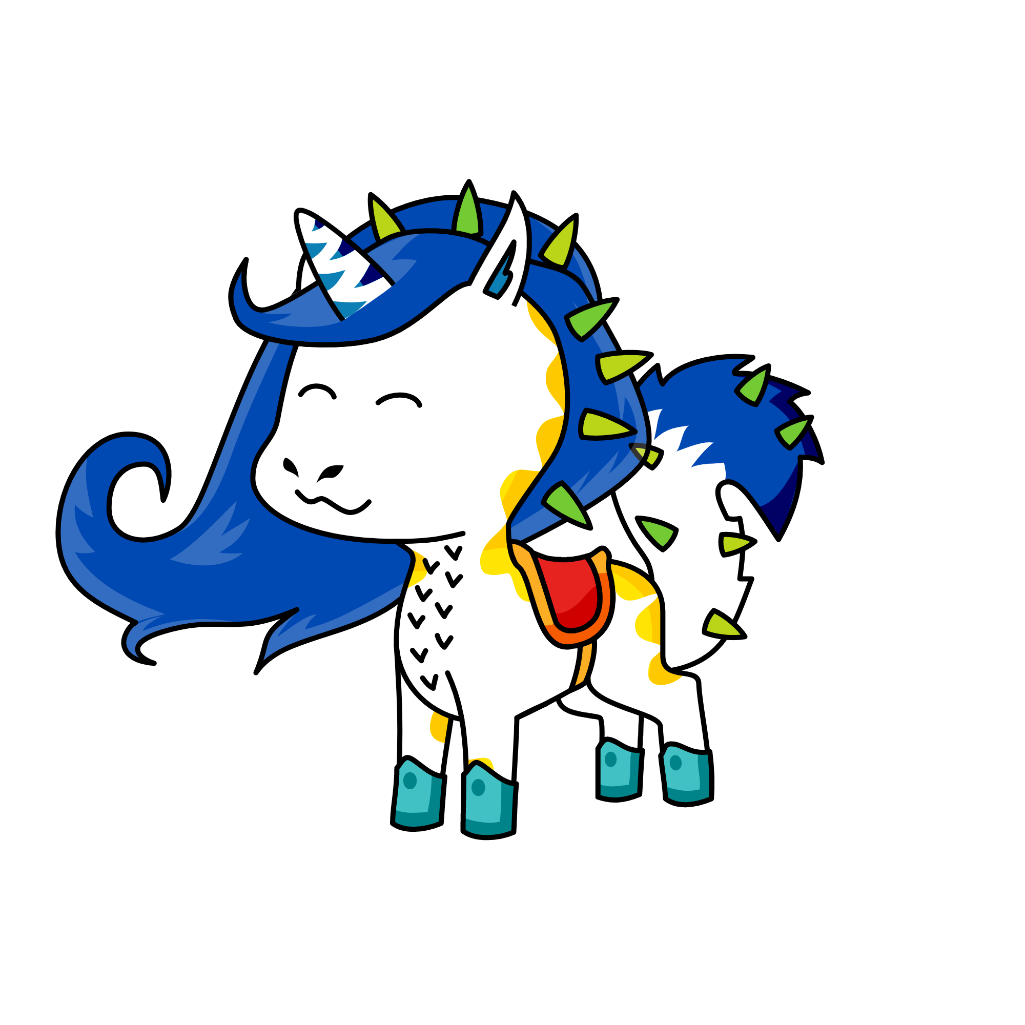 Dragon, the unicorn