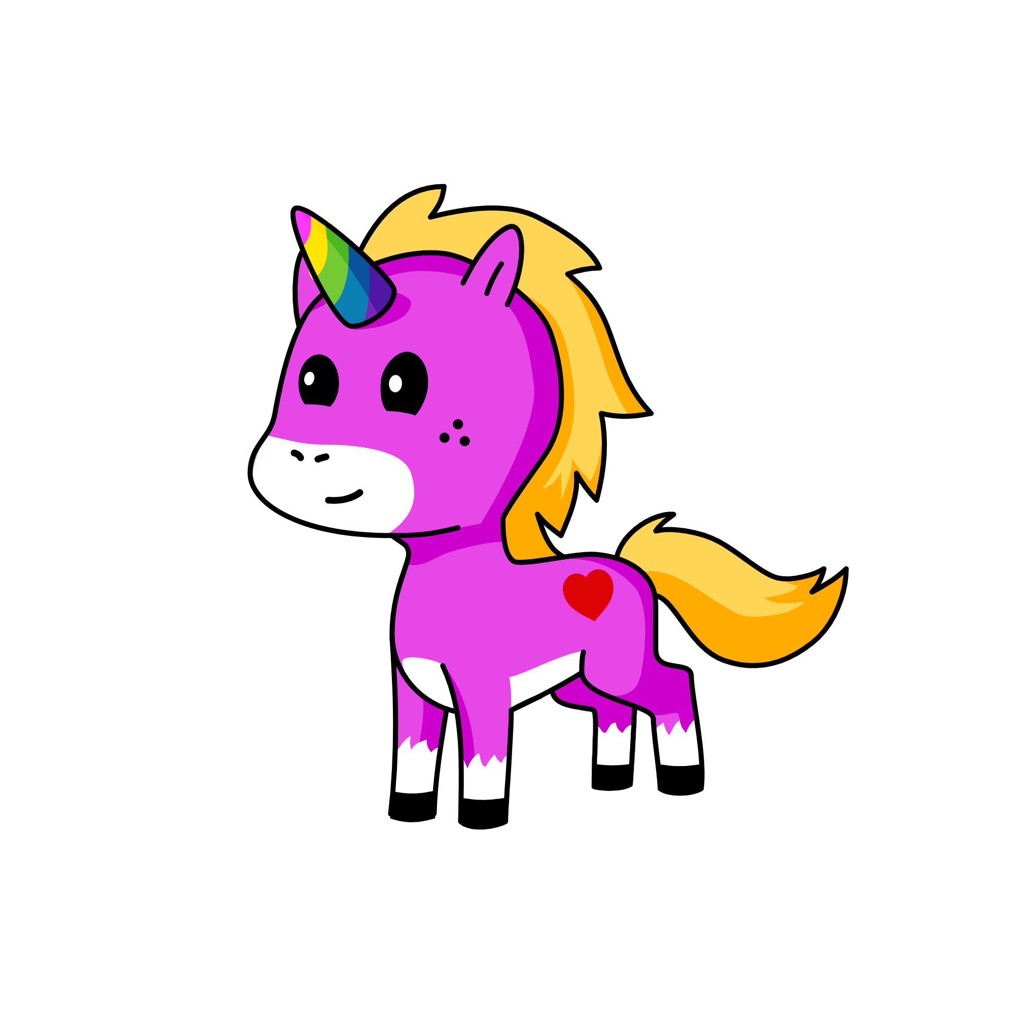Rainbow, the unicorn