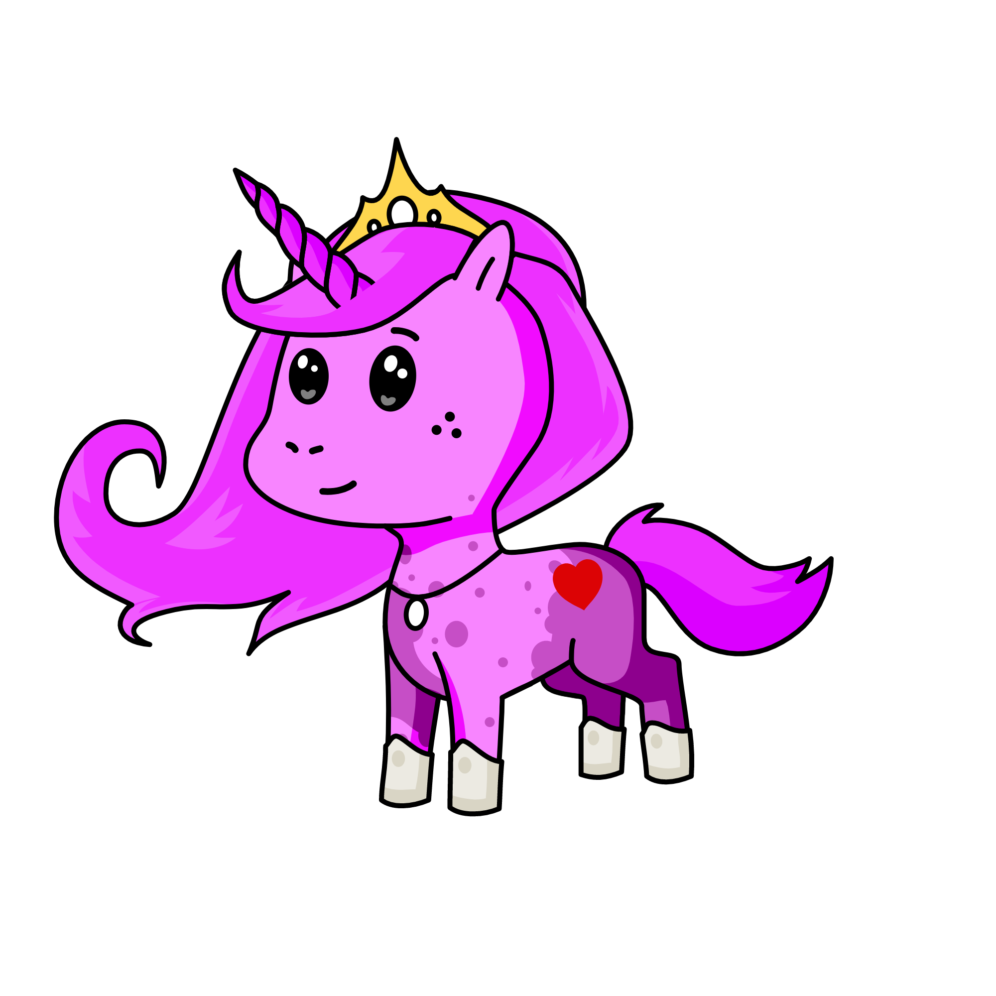 Pink Queen, the unicorn
