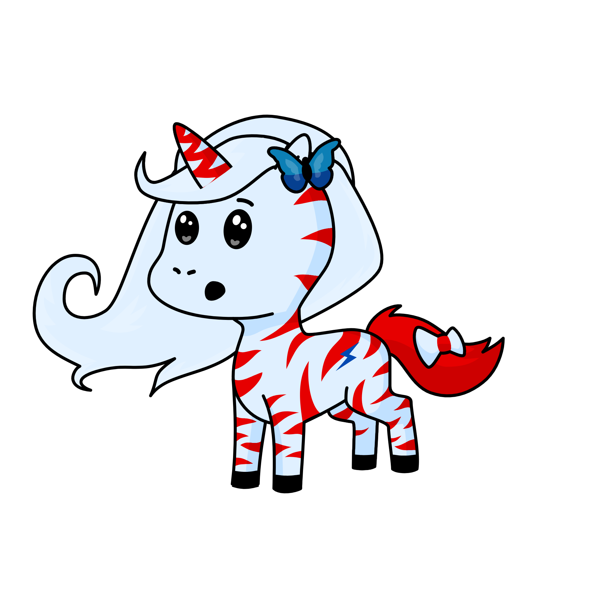 Candy cane, the unicorn