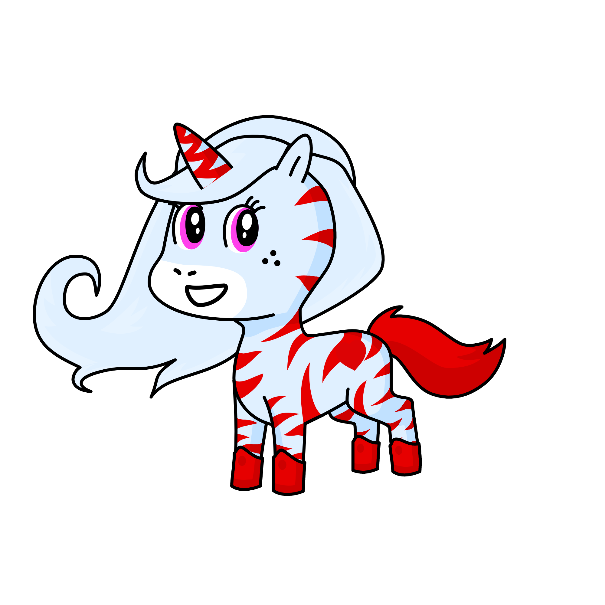 Candy cane, the unicorn