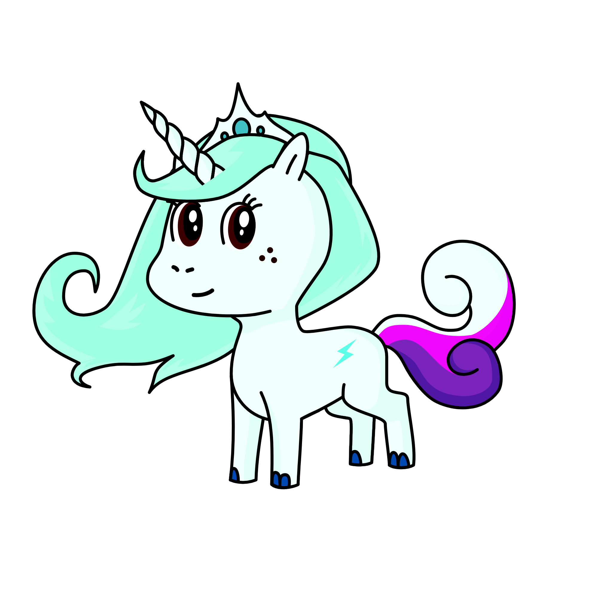 Sparkly Ice Queen, the unicorn