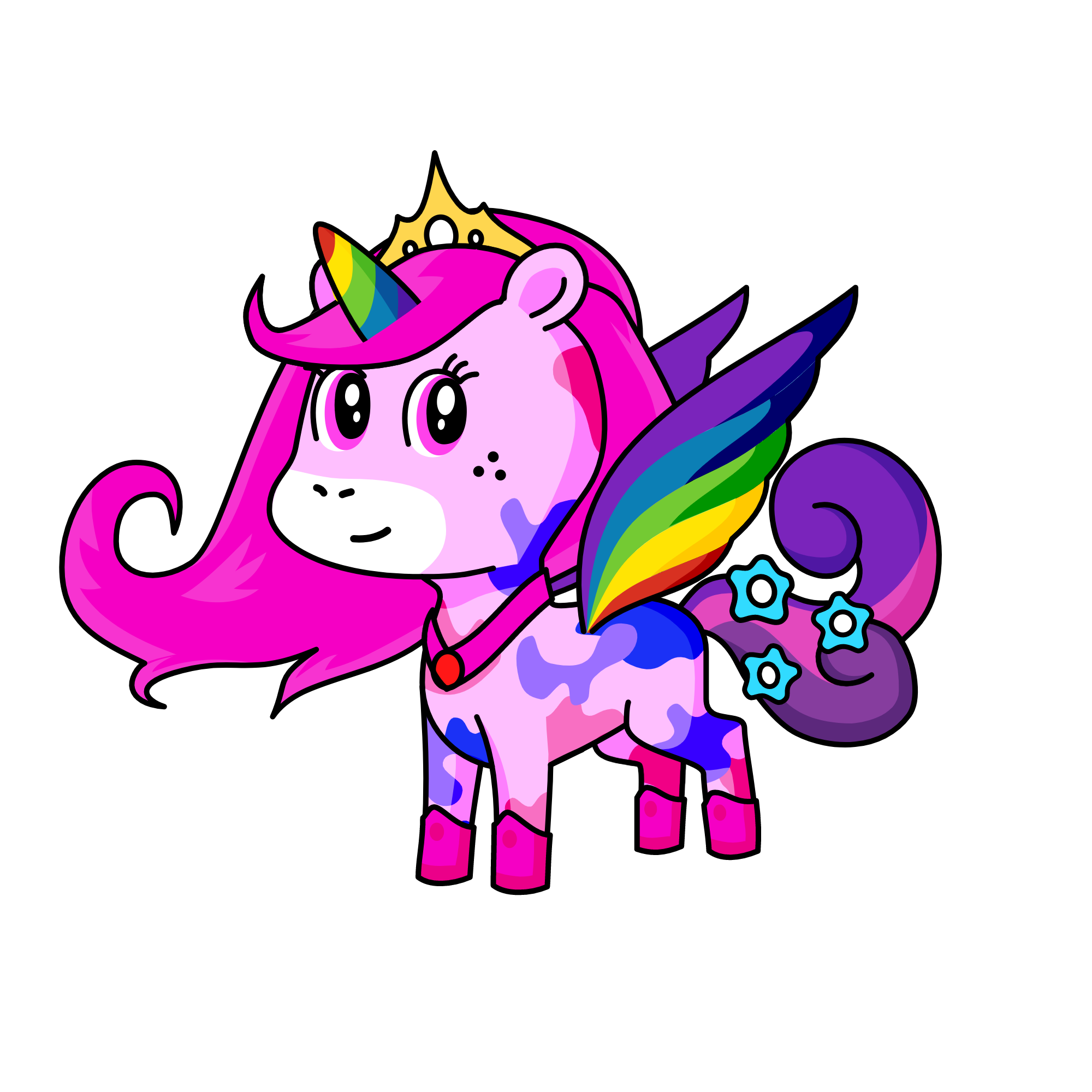 princess heart pink, the unicorn