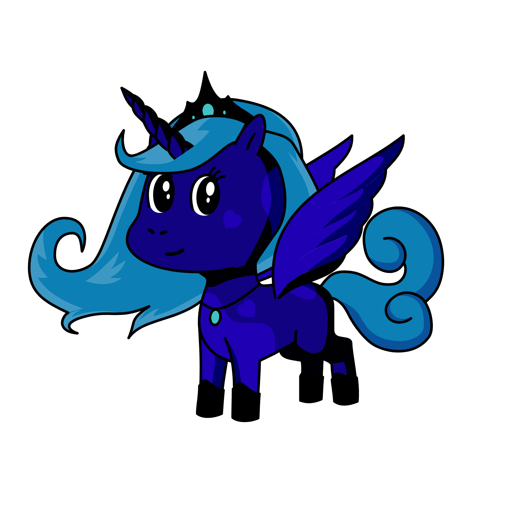 Indigo night, the unicorn
