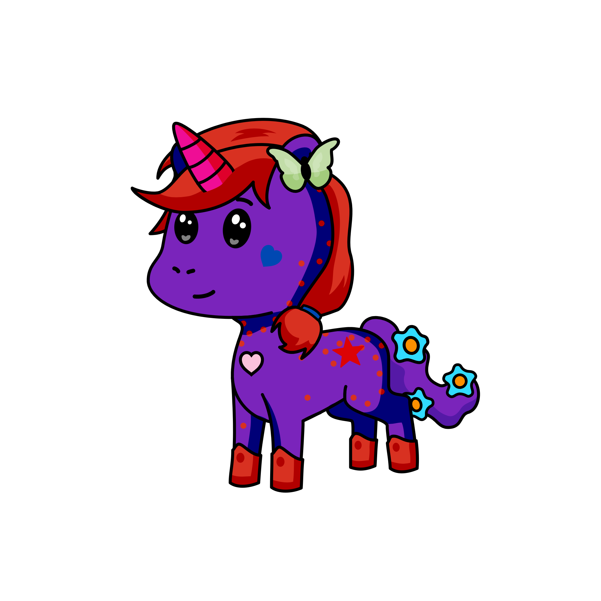 Rainbow, the unicorn