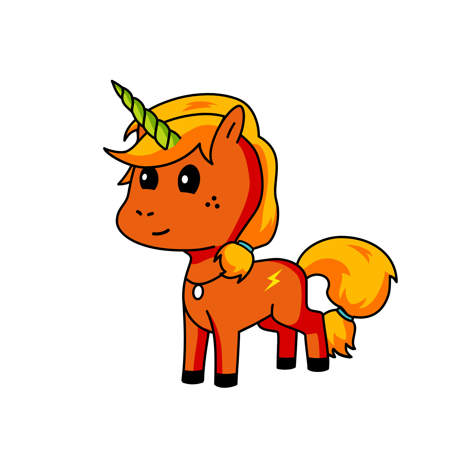 Flame, the unicorn