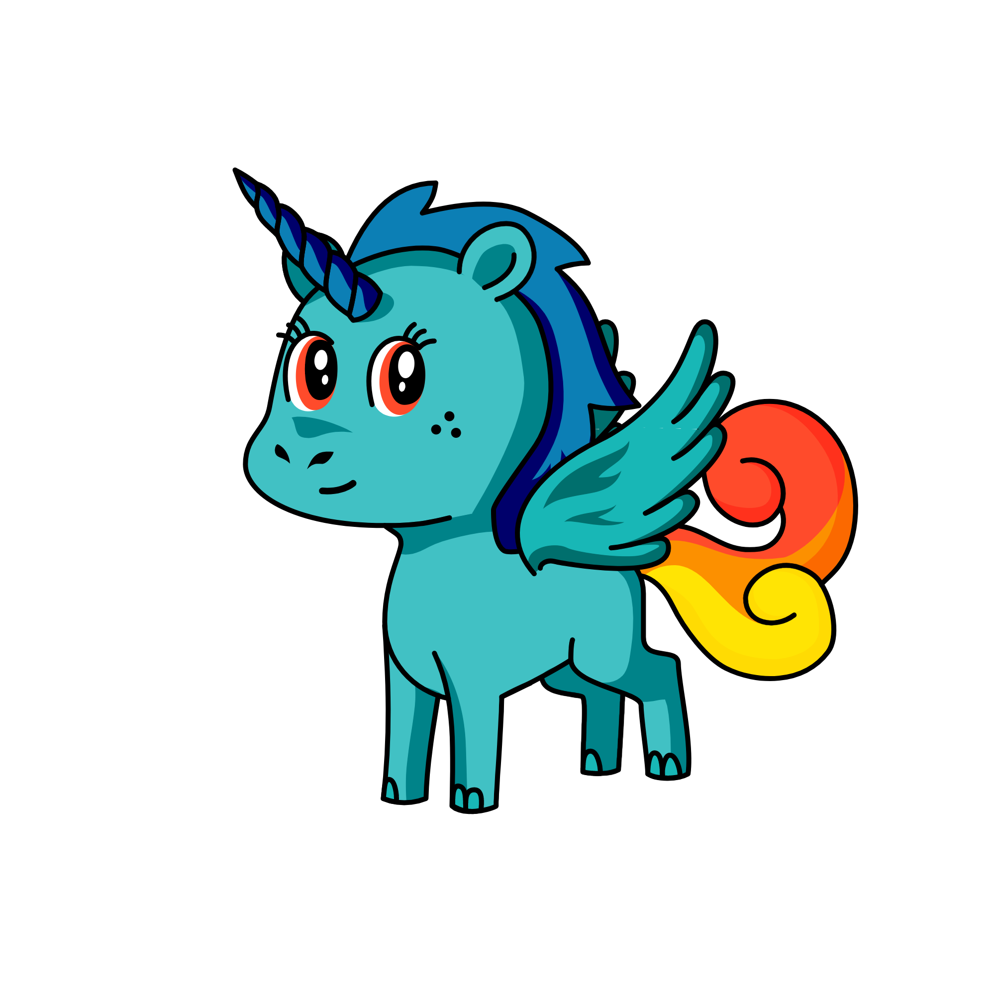 rainbow dash, the unicorn