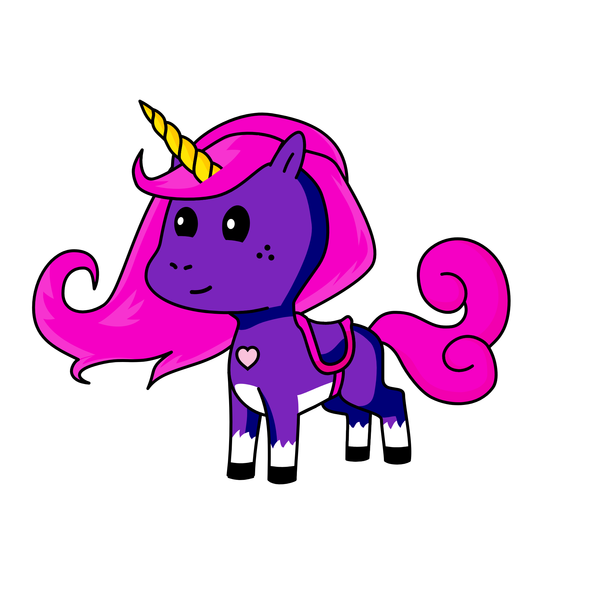 Violet, the unicorn