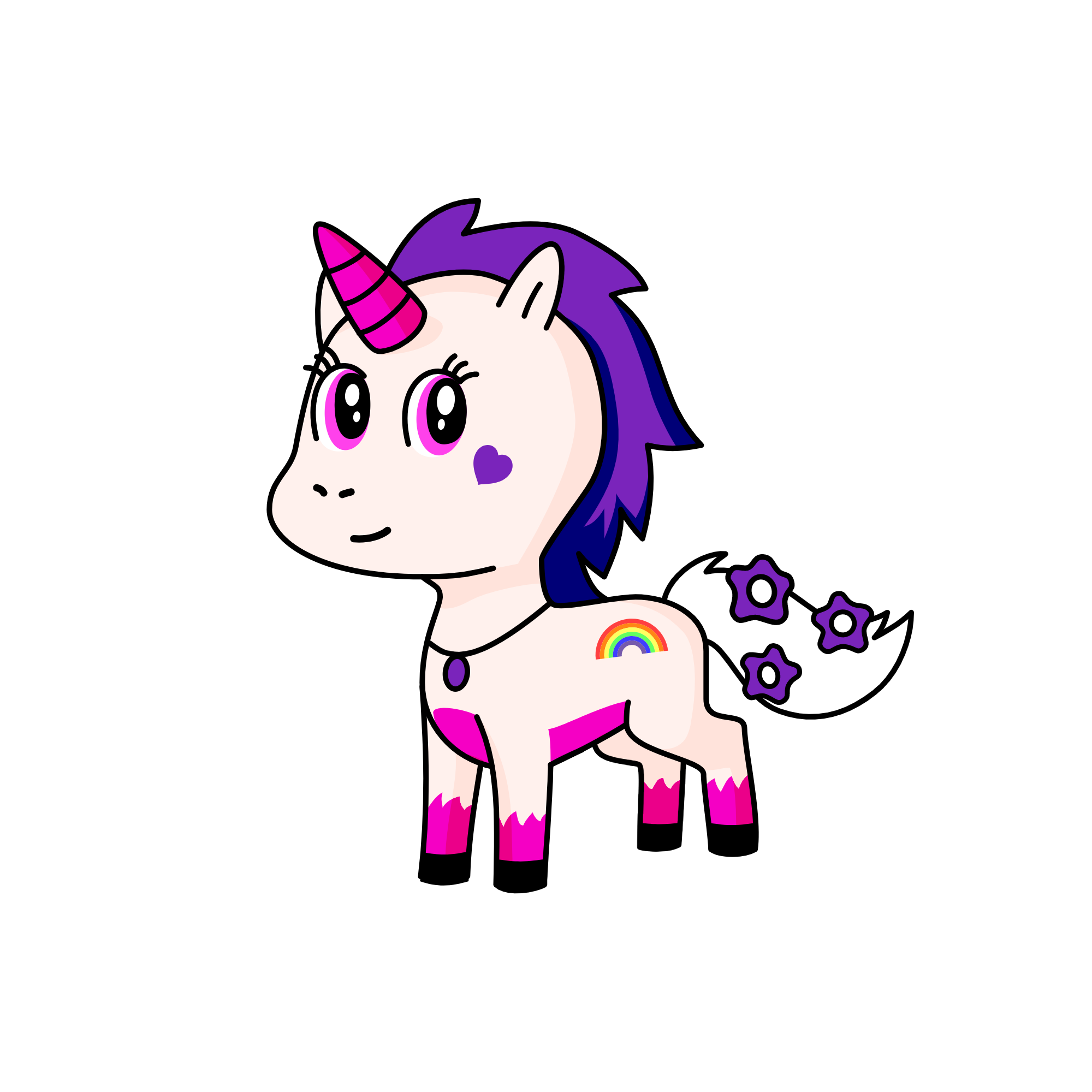 Rainbow, the unicorn