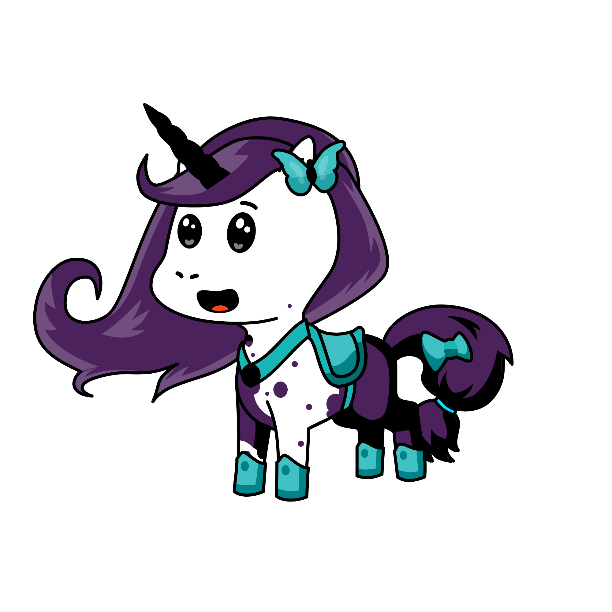 Purple, the unicorn