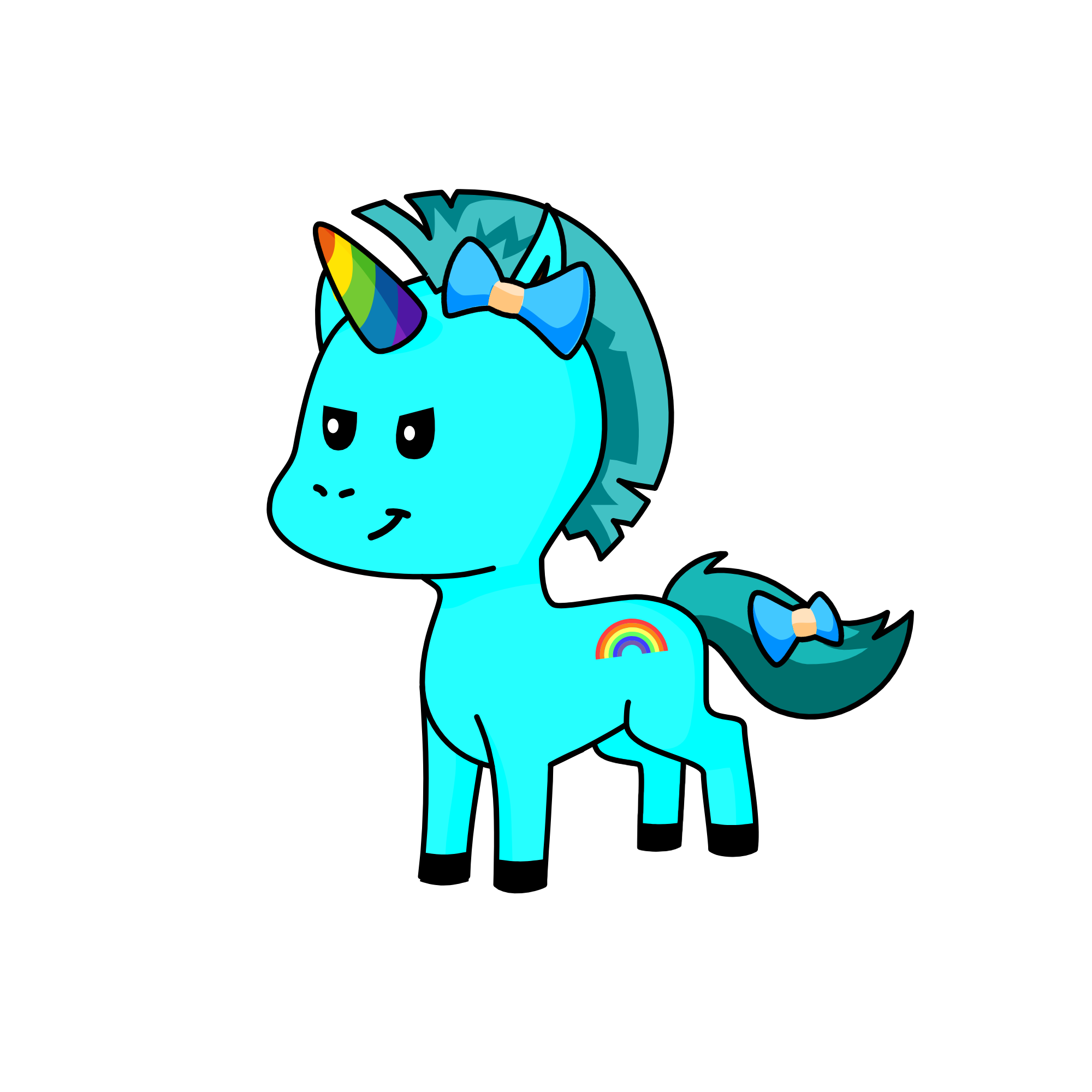 Rainbow dash, the unicorn