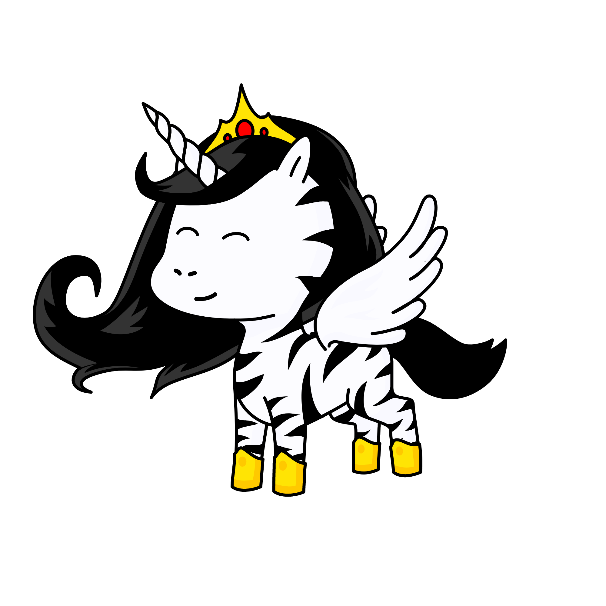 queen zebracorn, the unicorn