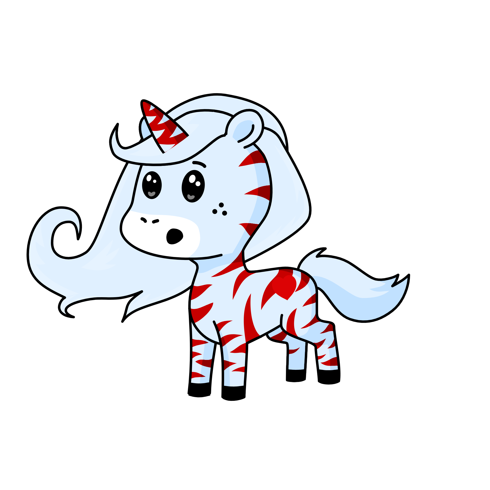 Candy cane, the unicorn