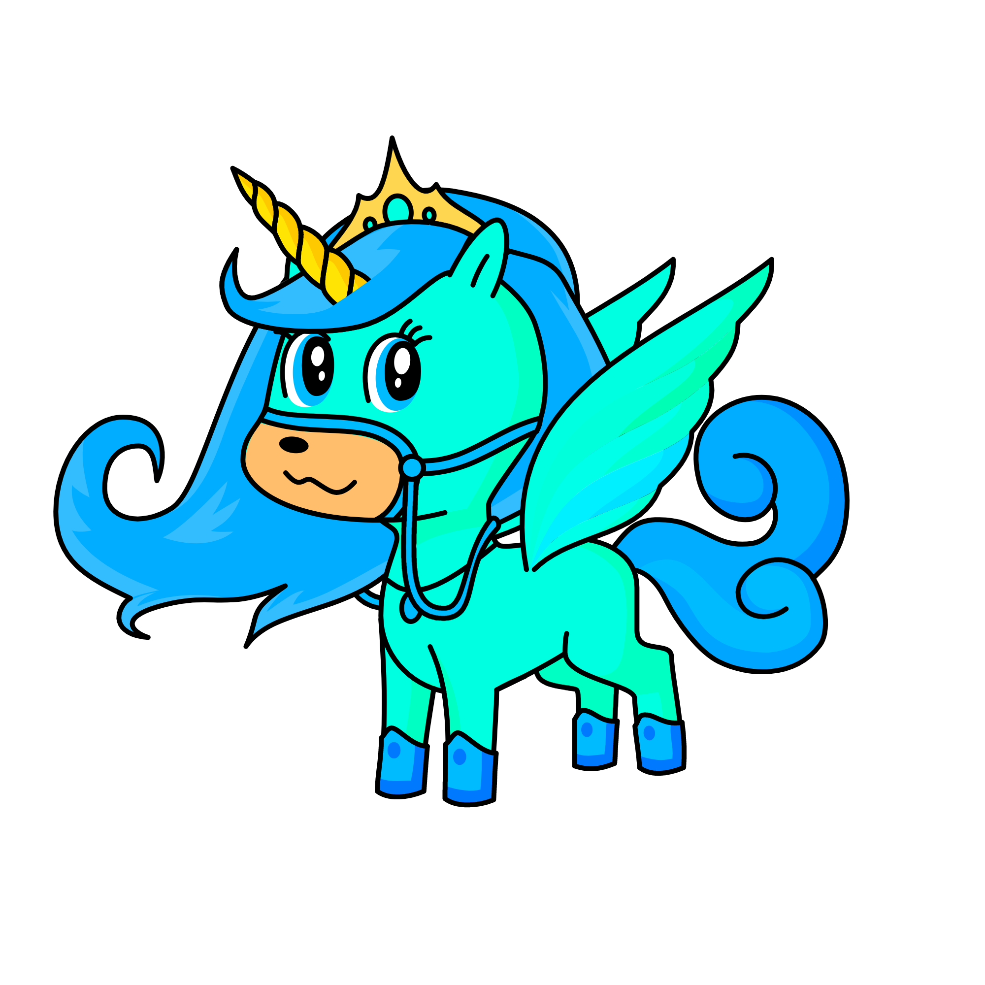 snowy, the unicorn