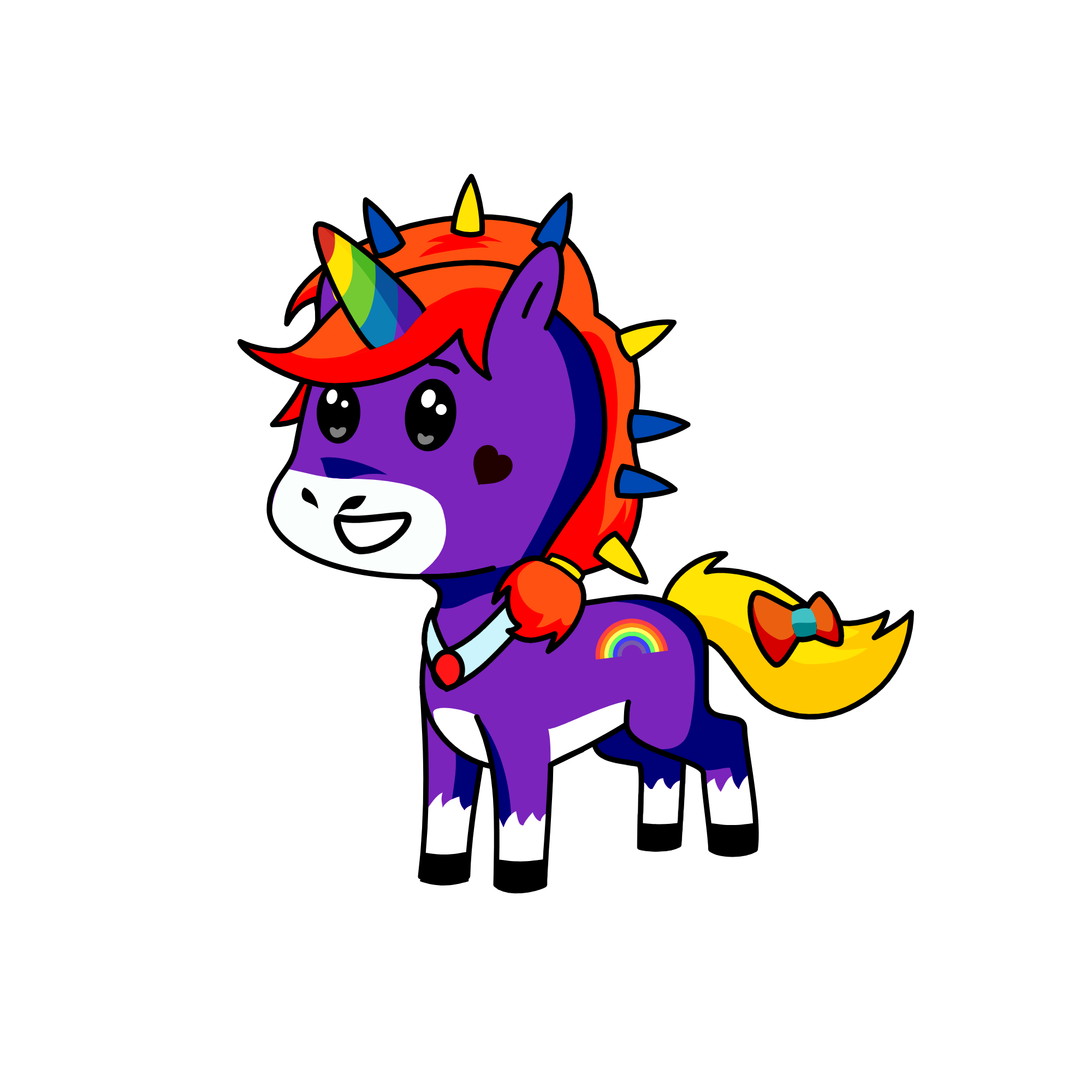 Rainbow dash, the unicorn