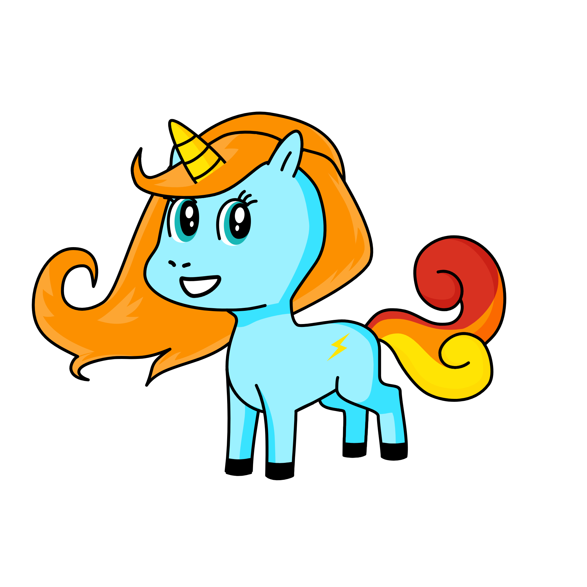 Rainbow Dash, the unicorn